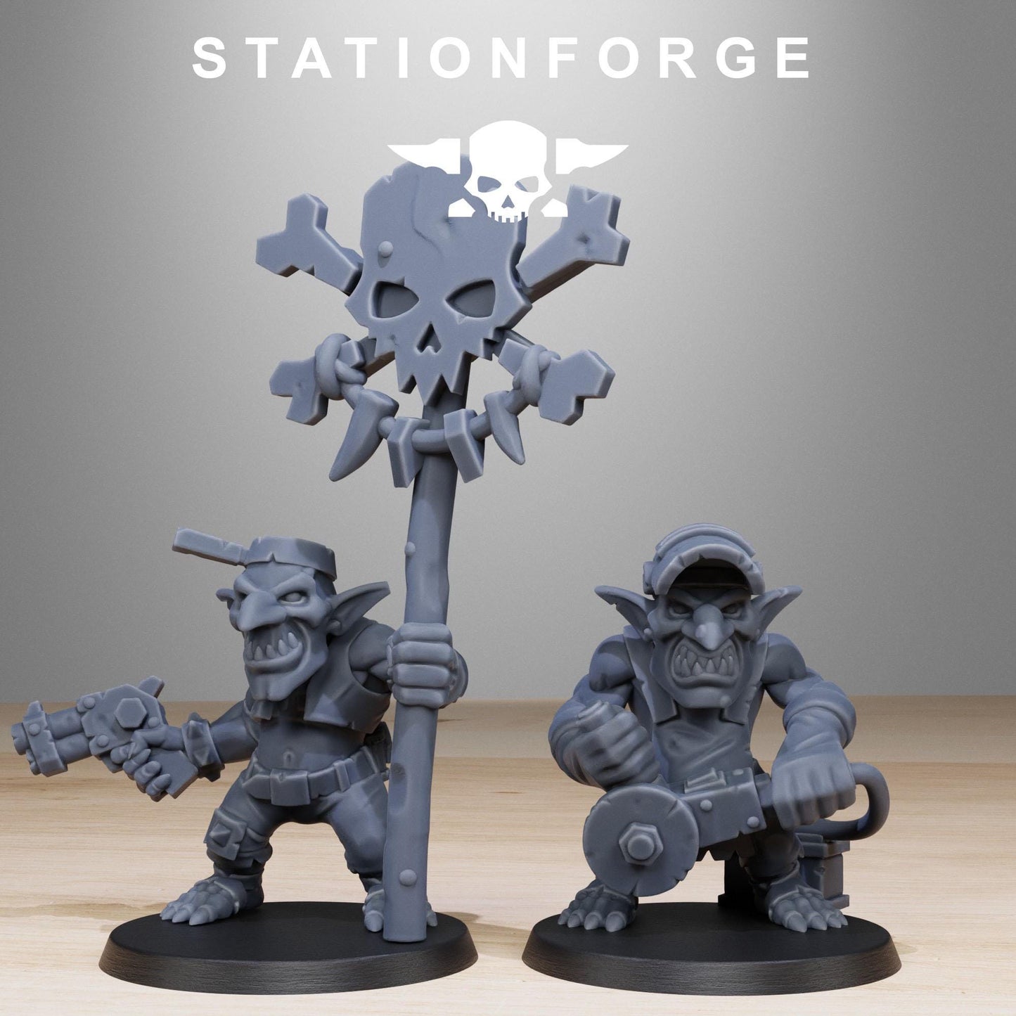 Gobs Infantry Reborn, Space-Faring Orkish Menace Sculpted by STATIONFORGE, Grimdark Compatible, Sci-Fi Wargame Scale