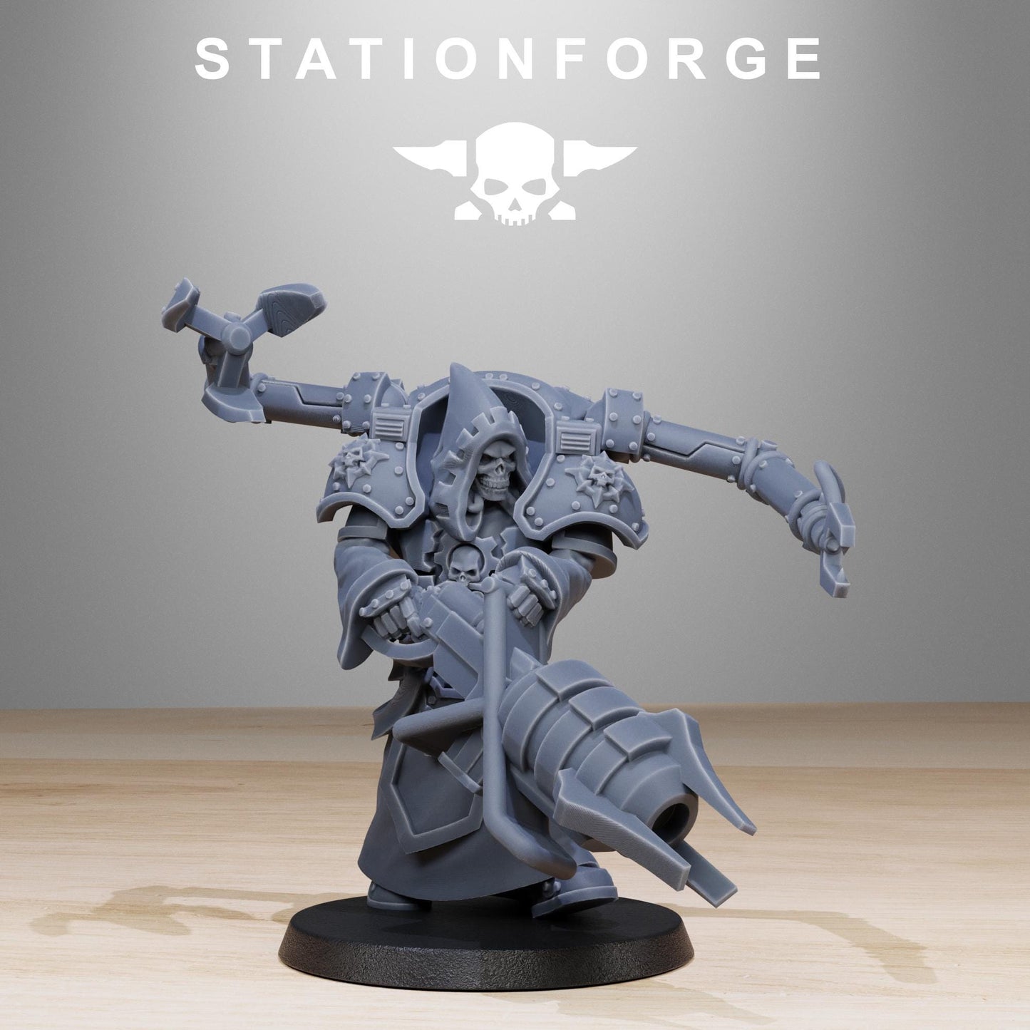 Scavenger Volatiles Infantry, Space Techno-bots, modular Sci-Fi warriors by STATIONFORGE, Sci-Fi Wargames Cyber-themed Grimdark miniatures