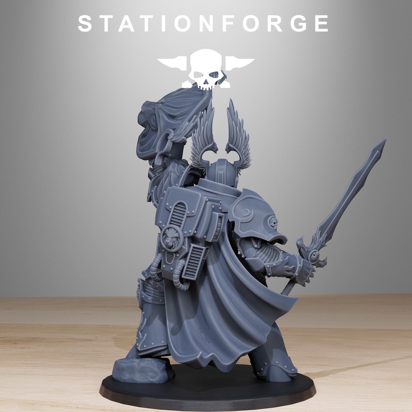 Socratis Archon Sir Thalion, Modular Sci-Fi Marine warriors by STATIONFORGE, Grimdark Wargames Proxy