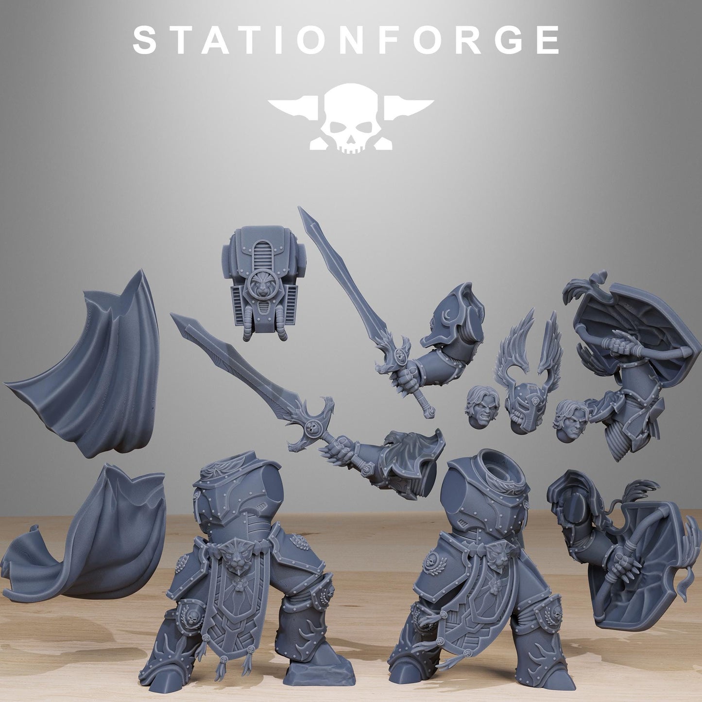 Socratis Archon Sir Thalion, Modular Sci-Fi Marine warriors by STATIONFORGE, Grimdark Wargames Proxy