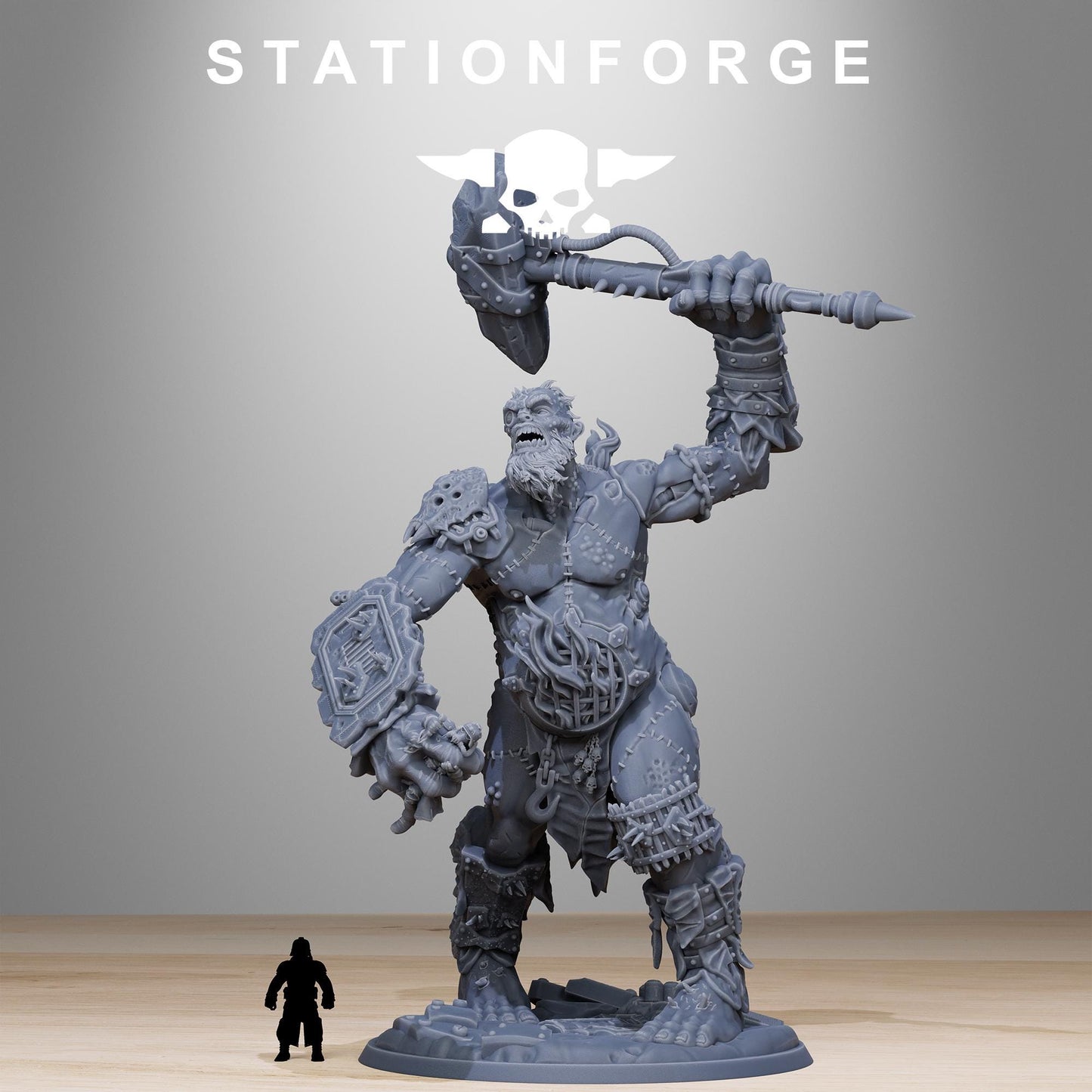 Corrupted Giant, Gigantic Chaotic Stitched-Together Gargant, Sci-Fi Wargames Miniatures by STATIONFORGE
