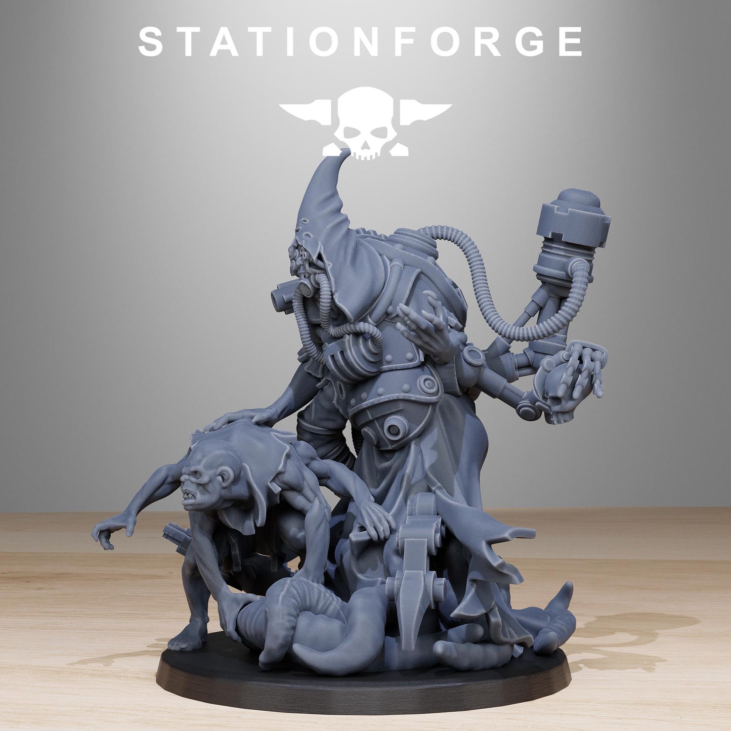 Scavenger Lotharius, Space Techno-bots, modular Sci-Fi warriors by STATIONFORGE, Sci-Fi Wargames Cyber-themed Grimdark miniatures