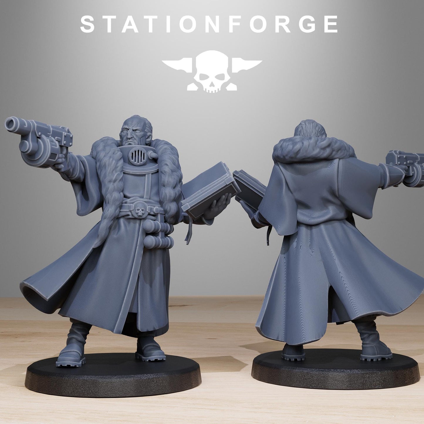 GrimCorp Mercenaries, Death Korps Proxy, Sci-Fi Wargames Miniatures by STATIONFORGE