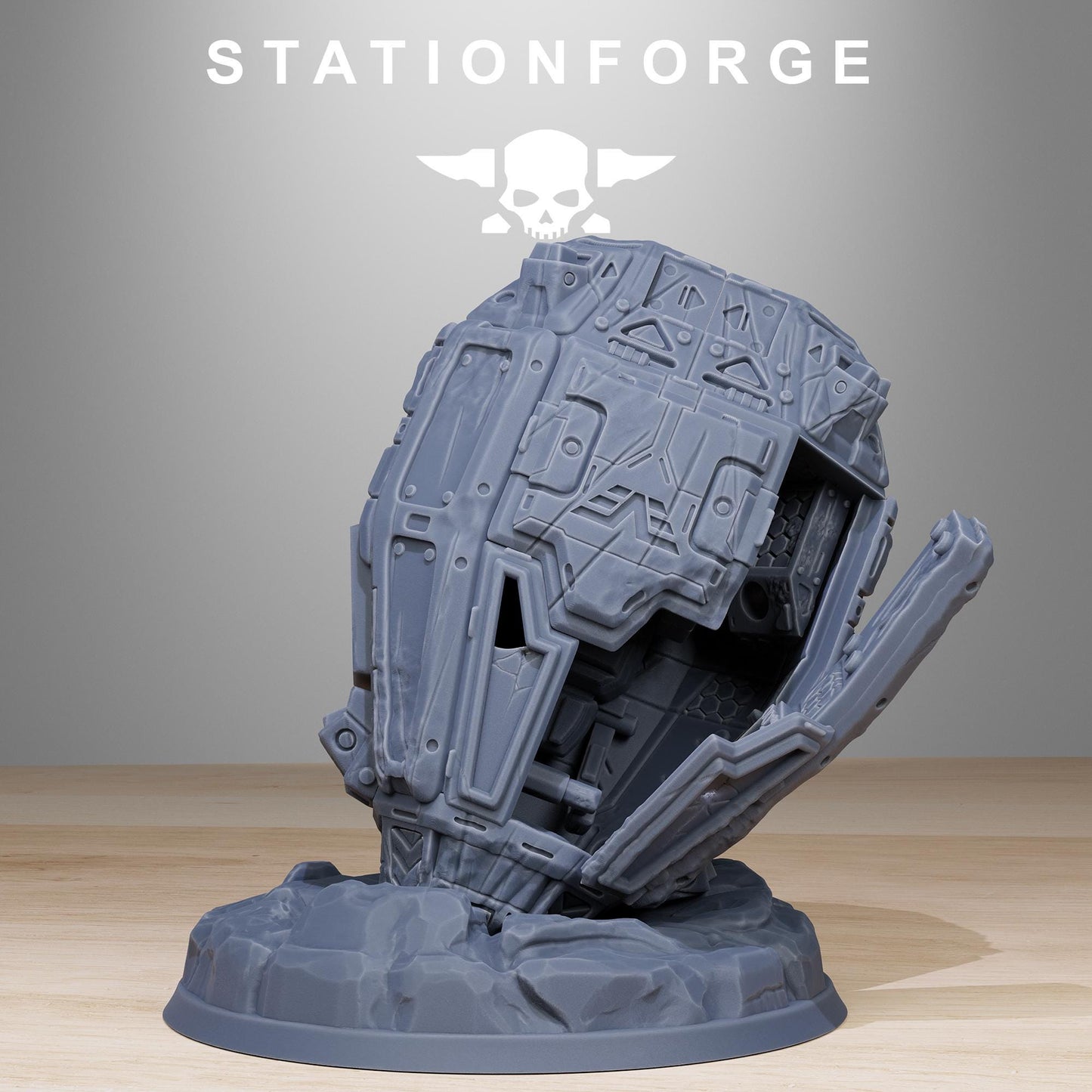 Vaskar Drop Pod, Death Korps Proxy, Sci-Fi Wargames Miniatures by STATIONFORGE
