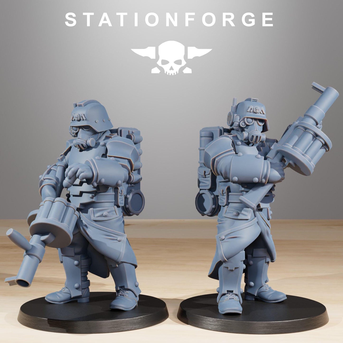 GrimGuard Tinkers 2.0, Death Korps Proxy, Sci-Fi Wargames Miniatures by STATIONFORGE