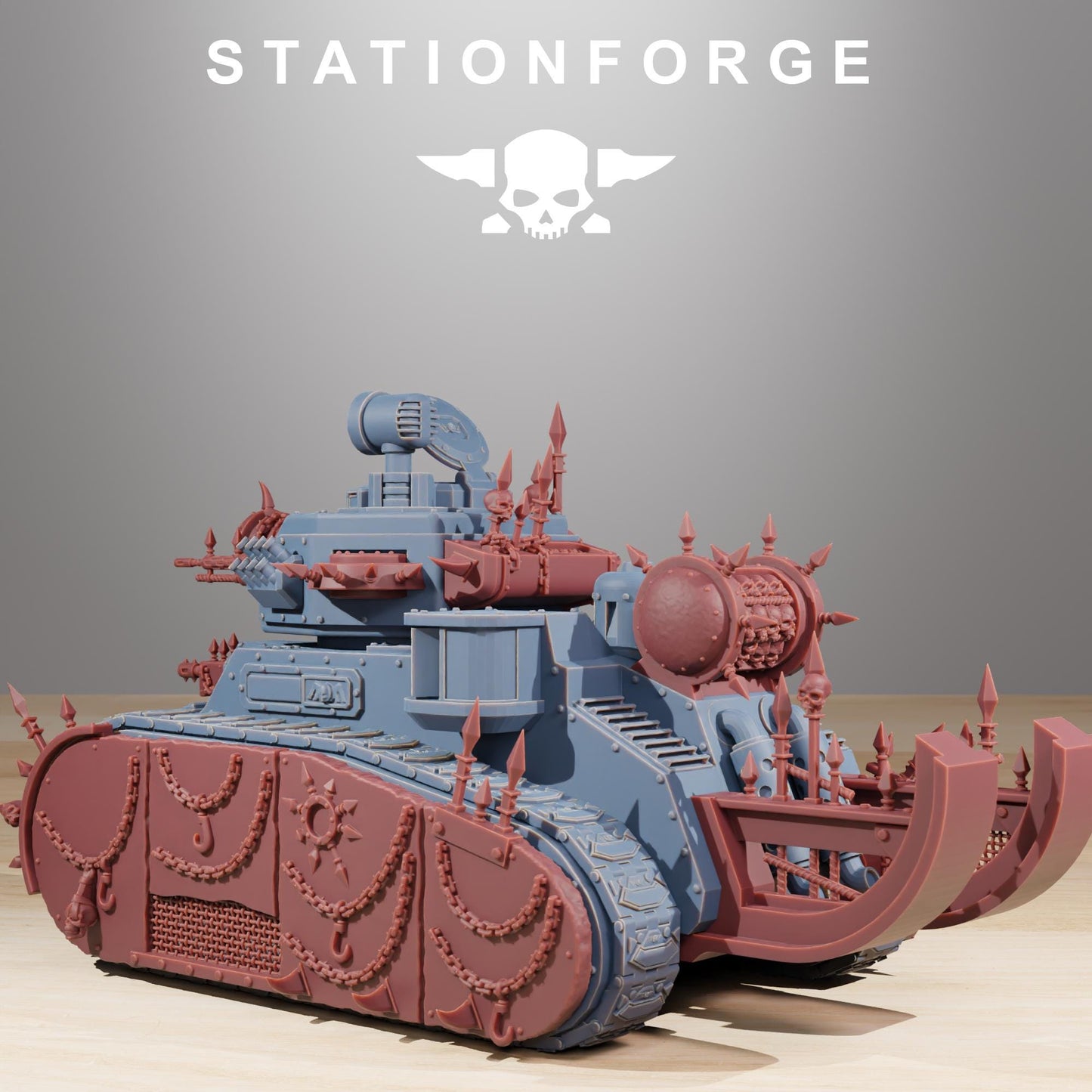 GrimGuard Light Tank Corrupted Conversion Kit - GrimGuard Heavy Tank, Sci-Fi Space Guard Soldiers by STATIONFORGE
