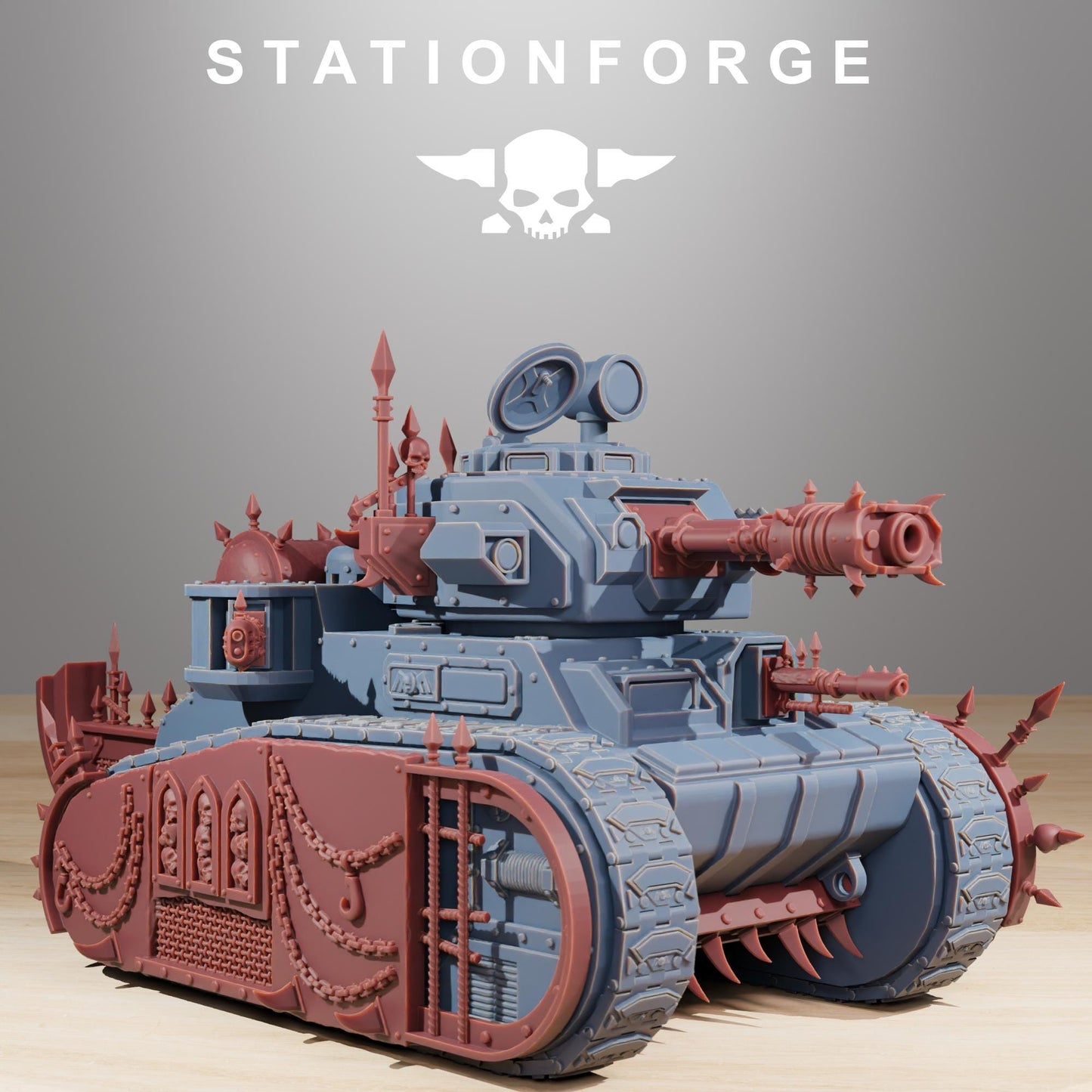 GrimGuard Light Tank Corrupted Conversion Kit - GrimGuard Heavy Tank, Sci-Fi Space Guard Soldiers by STATIONFORGE