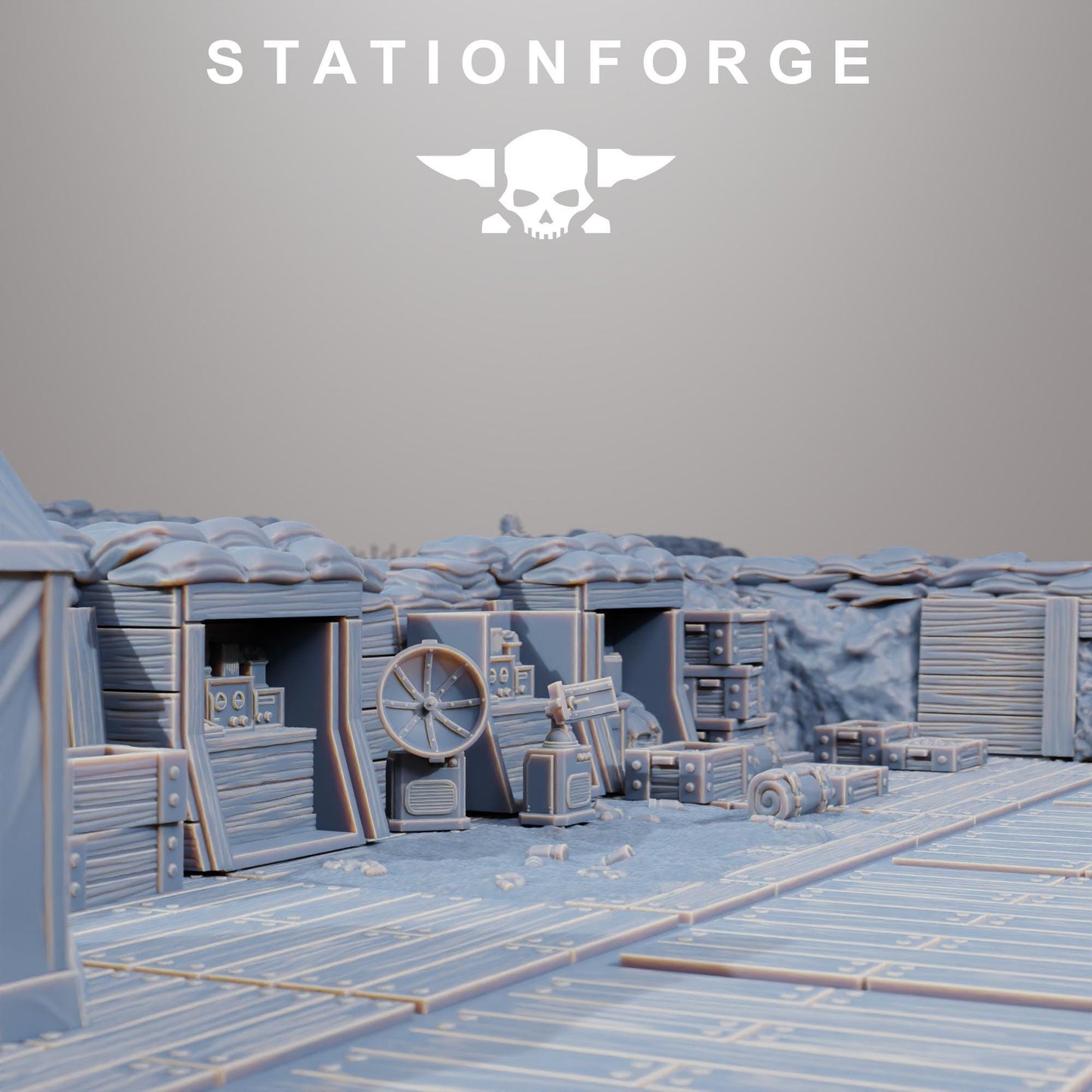 GrimGuard Trench Terrain by STATIONFORGE,  Trench Warfare Terrain, Perfect for Wargames