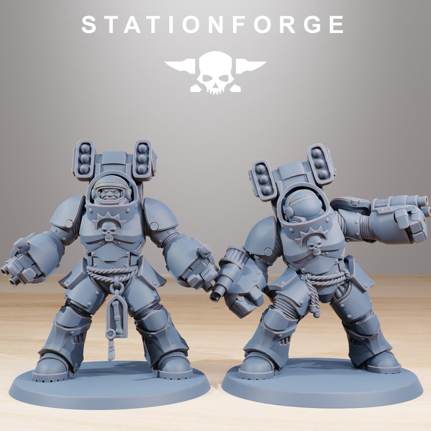 Socratis Support Vanguard, Modular Sci-Fi Marine warriors by STATIONFORGE, Grimdark Wargames Proxy