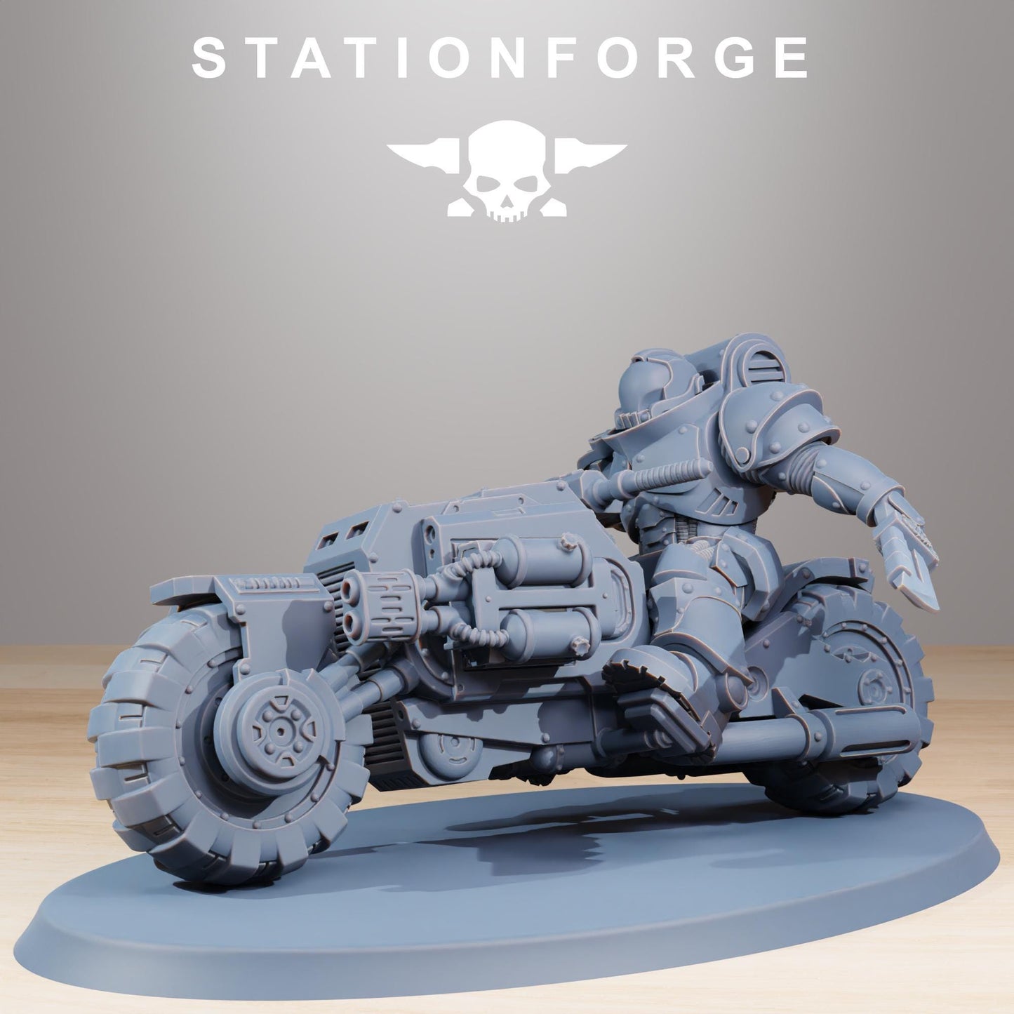 Socratis Bikers, Modular Sci-Fi Marine warriors by STATIONFORGE, Grimdark Wargames Proxy