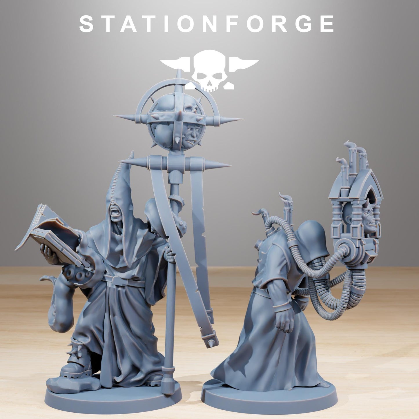 Corrupted Guard Fanatics, Chaos Worshipper Sci-Fi Wargames Miniatures by STATIONFORGE, Corrupted Imperial Guard