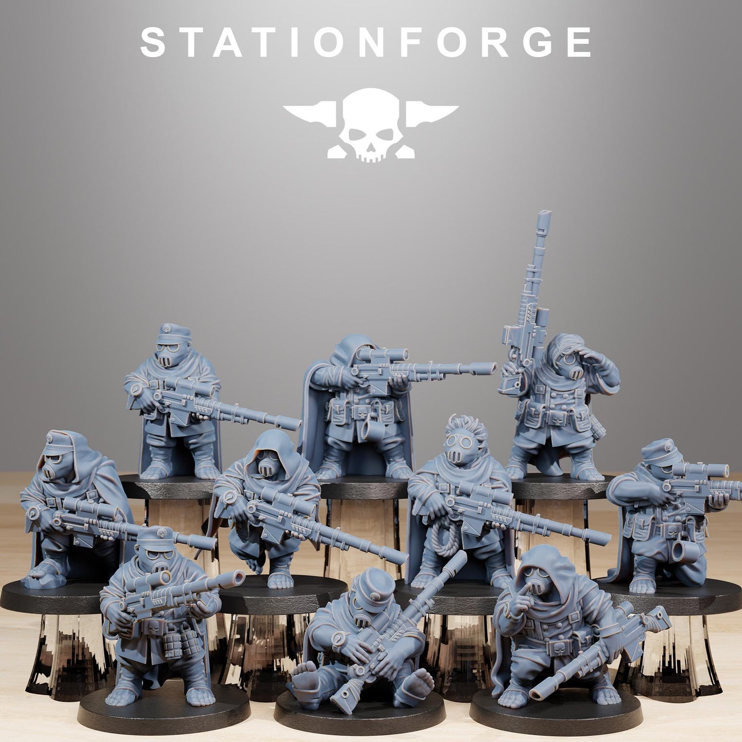GrimGuard Skulldarts, Death Korps Proxy, Sci-Fi Wargames Miniatures by STATIONFORGE
