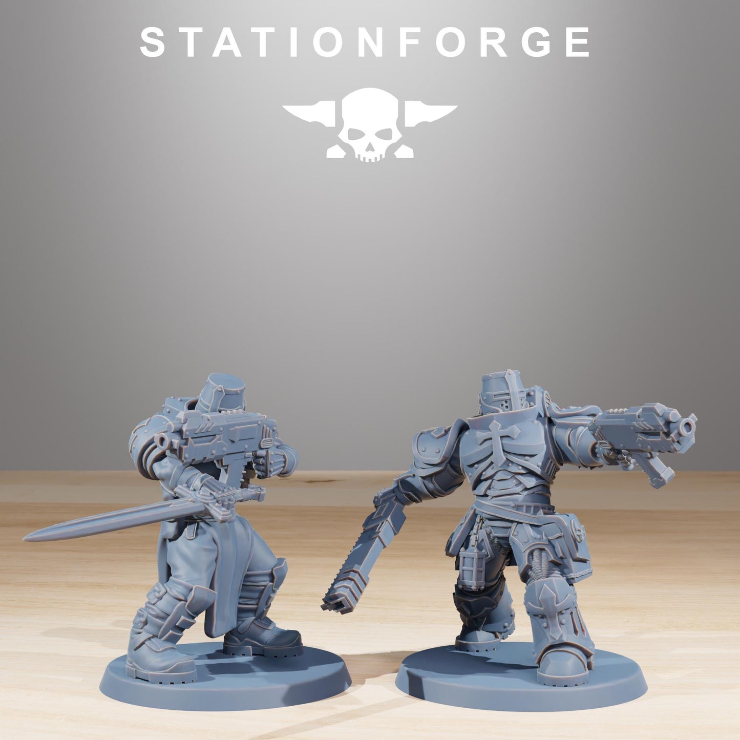 Socratis Zealots, Modular Sci-Fi Marine warriors by STATIONFORGE, Grimdark Wargames Proxy