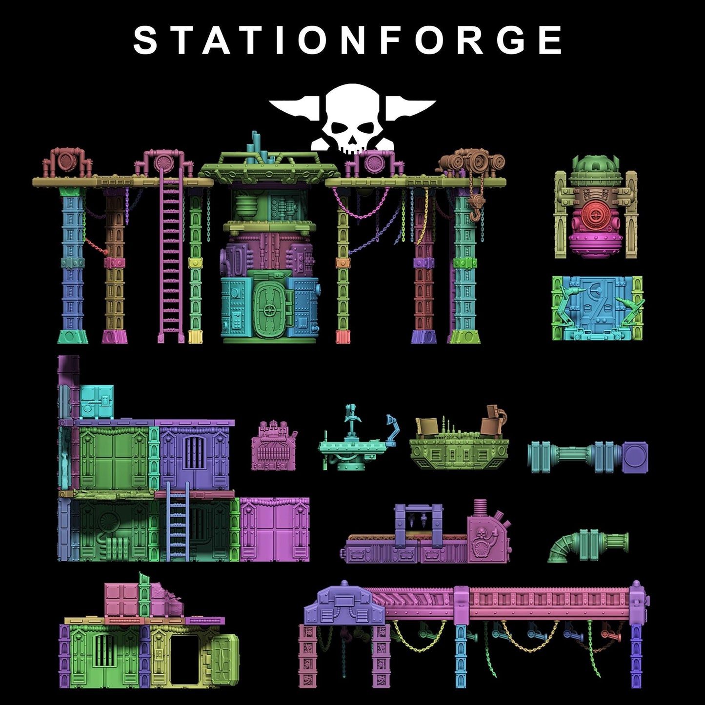 Scavenger Factory Terrain by STATIONFORGE,  Trench Warfare Terrain, Perfect for Wargames