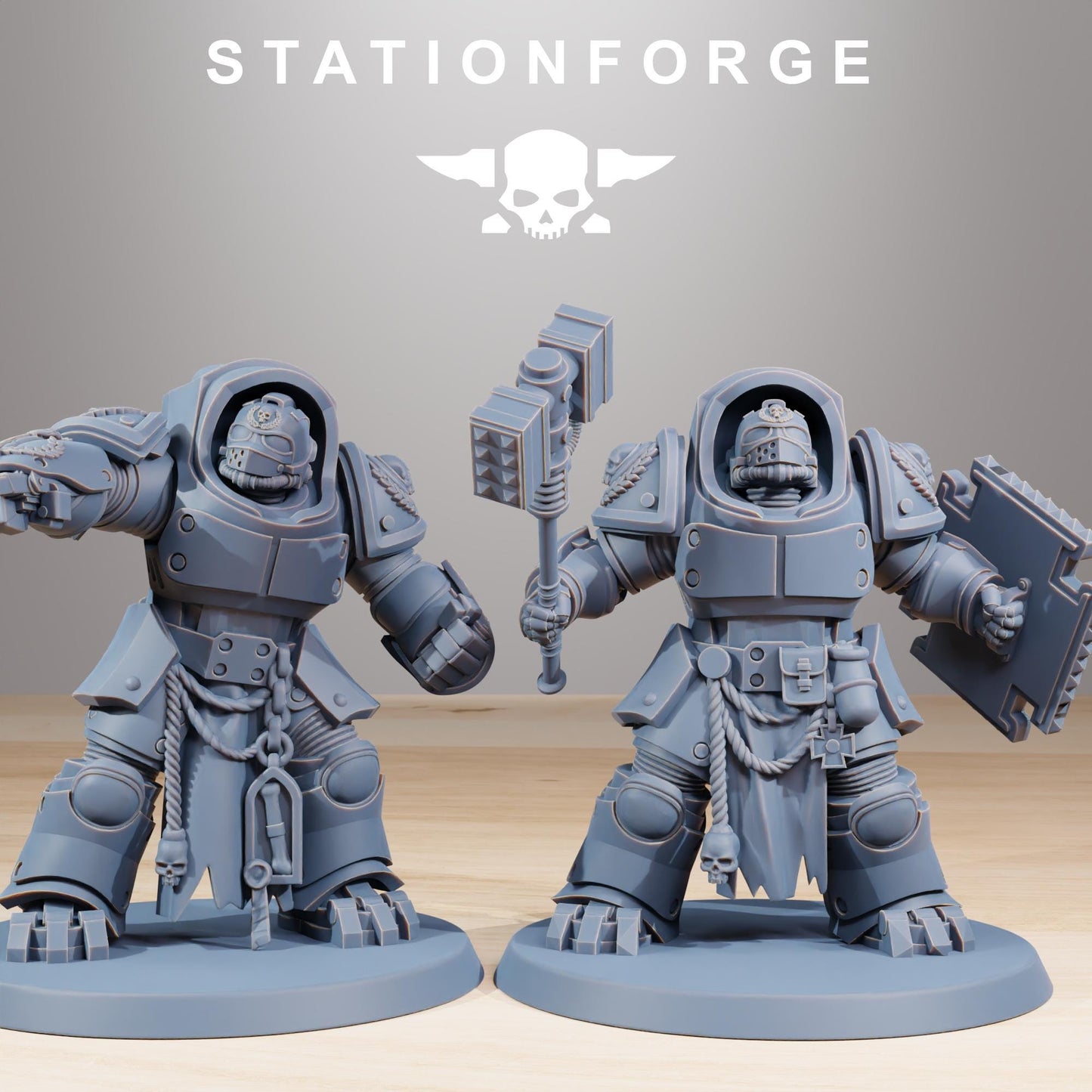 Socratis Vanguard Melee Unit, Modular Sci-Fi Marine warriors by STATIONFORGE, Grimdark Wargames Proxy