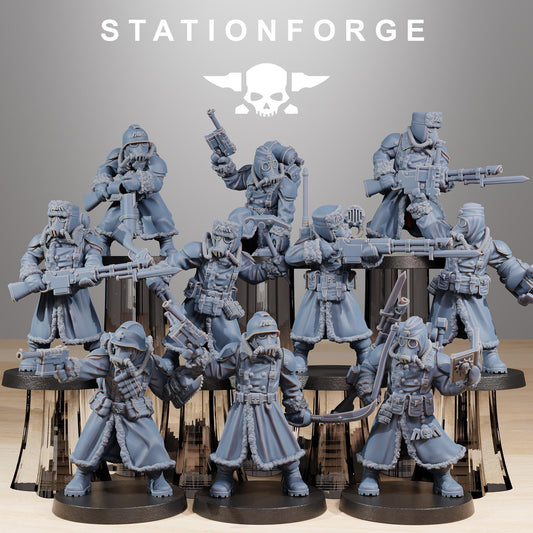 GrimGuard Frostwatch, Death Korps Proxy, Sci-Fi Wargames Miniatures by STATIONFORGE