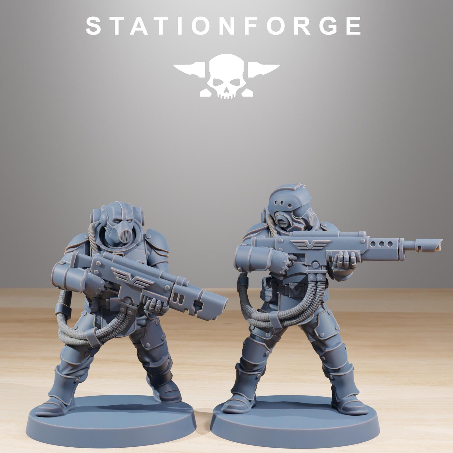 Vaskar Commandos, Death Korps Proxy, Sci-Fi Wargames Miniatures by STATIONFORGE