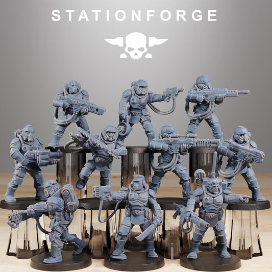 Vaskar Commandos, Death Korps Proxy, Sci-Fi Wargames Miniatures by STATIONFORGE