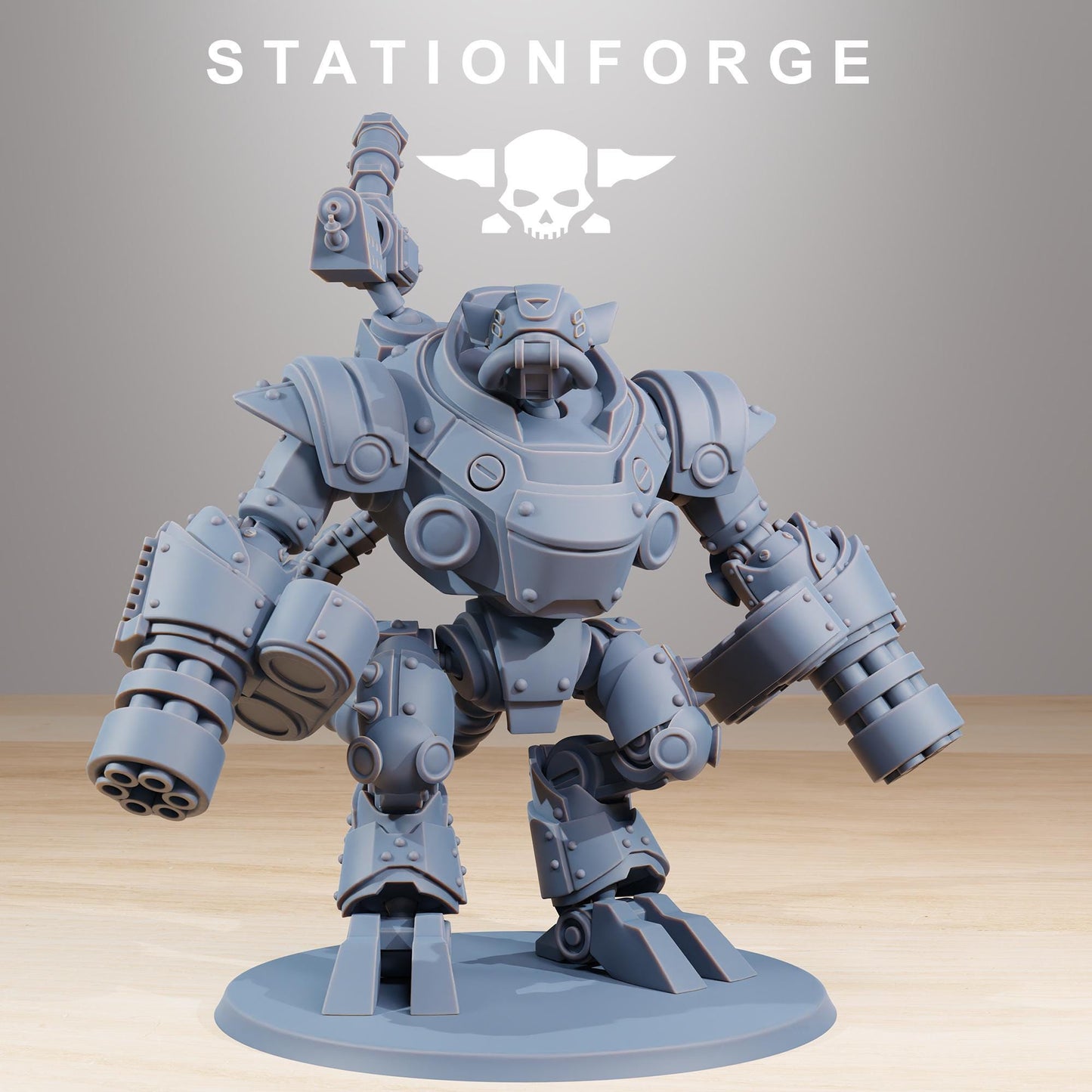 Raticus Clankers, Space Techno-Rats, monopose Sci-Fi warriors by STATIONFORGE, Sci-Fi Wargames Rat-Themed Grimdark miniatures
