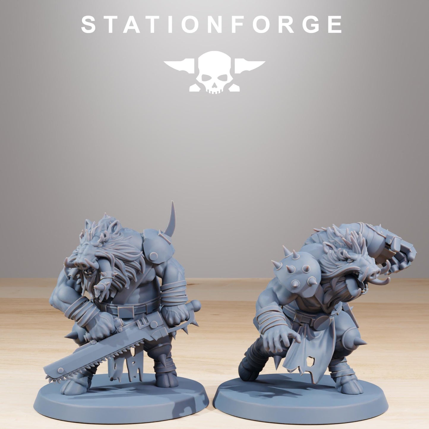 Corrupted Beasts, Space-Faring Orkish Menace Sculpted by STATIONFORGE, Grimdark Compatible, Sci-Fi Wargame Scale