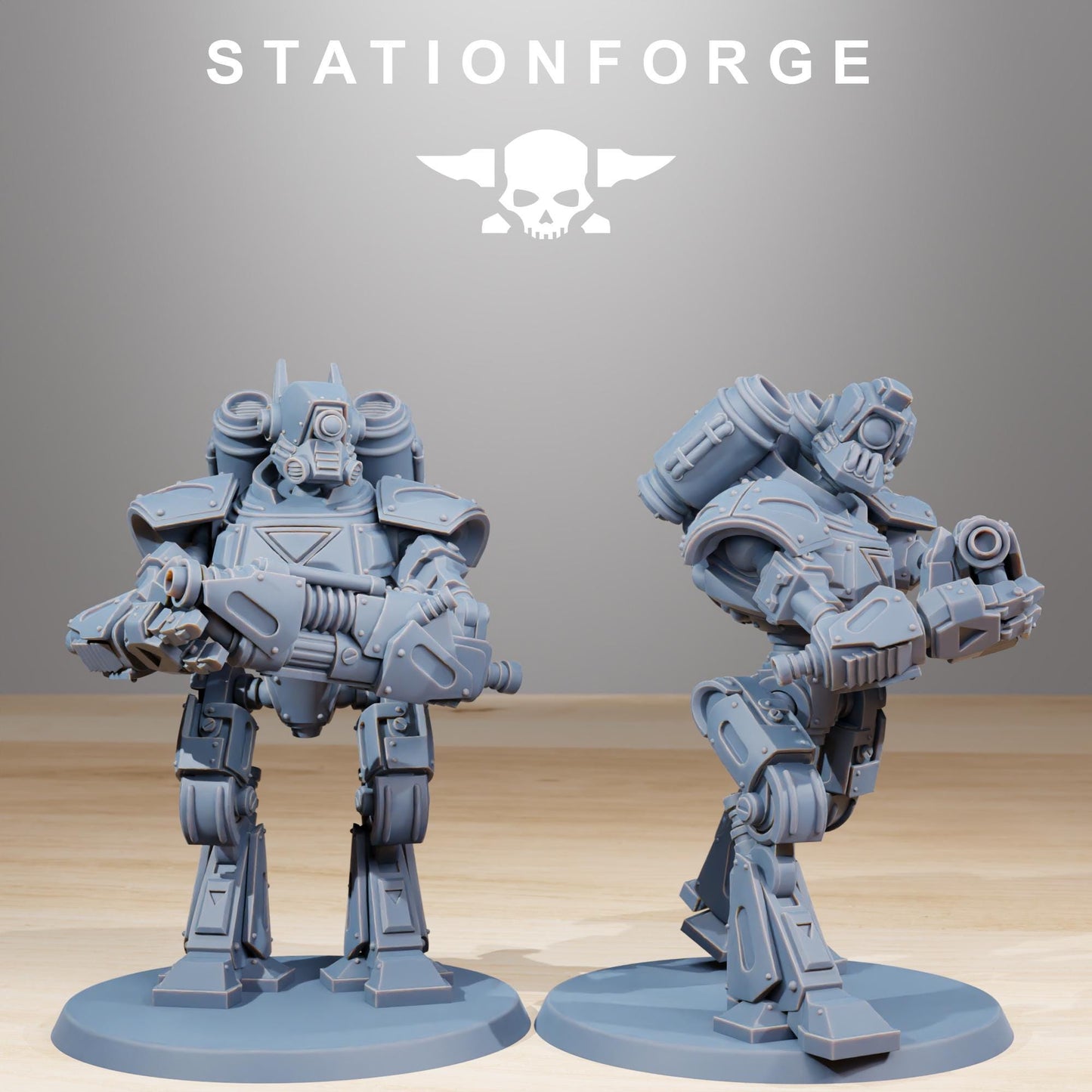 Scavenger Mechanods, Space Techno-bots, modular Sci-Fi warriors by STATIONFORGE, Sci-Fi Wargames Cyber-themed Grimdark miniatures