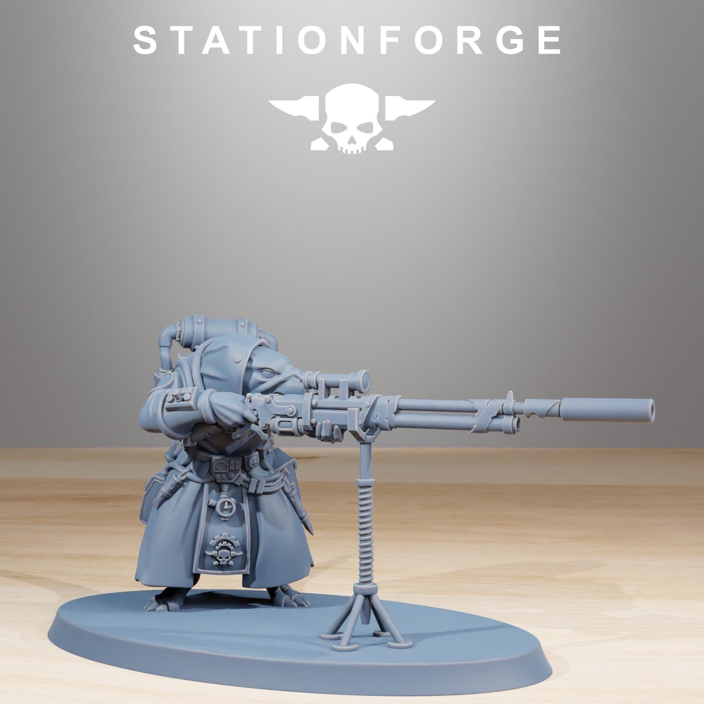Raticus Grunts, Space Techno-Rats, monopose Sci-Fi warriors by STATIONFORGE, Sci-Fi Wargames Rat-Themed Grimdark miniatures