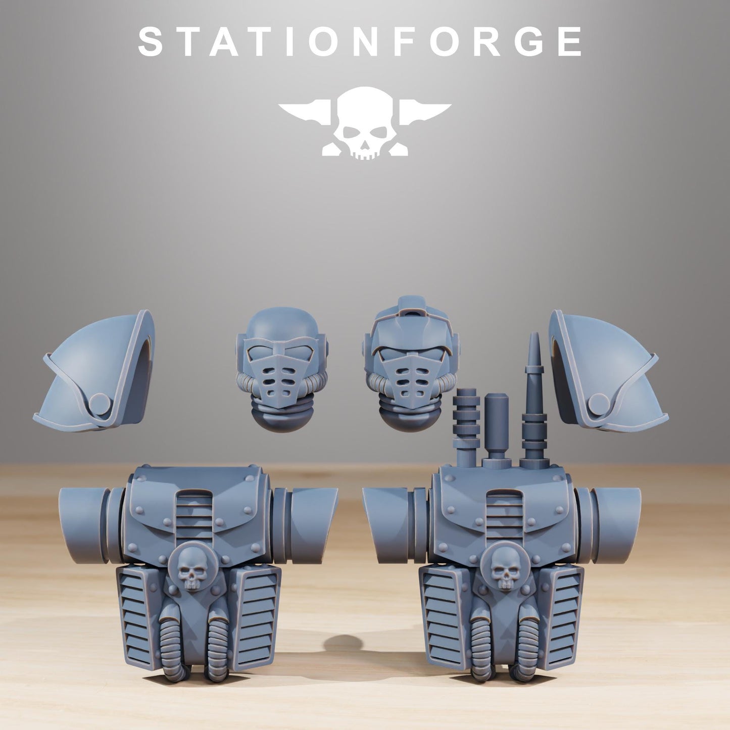 Socratis Light Infantry, Modular Sci-Fi Marine warriors by STATIONFORGE, Grimdark Wargames Proxy