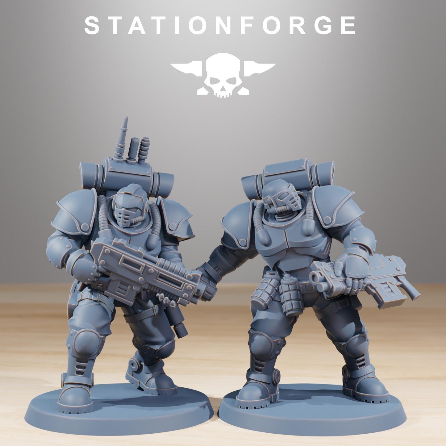 Socratis Light Infantry, Modular Sci-Fi Marine warriors by STATIONFORGE, Grimdark Wargames Proxy