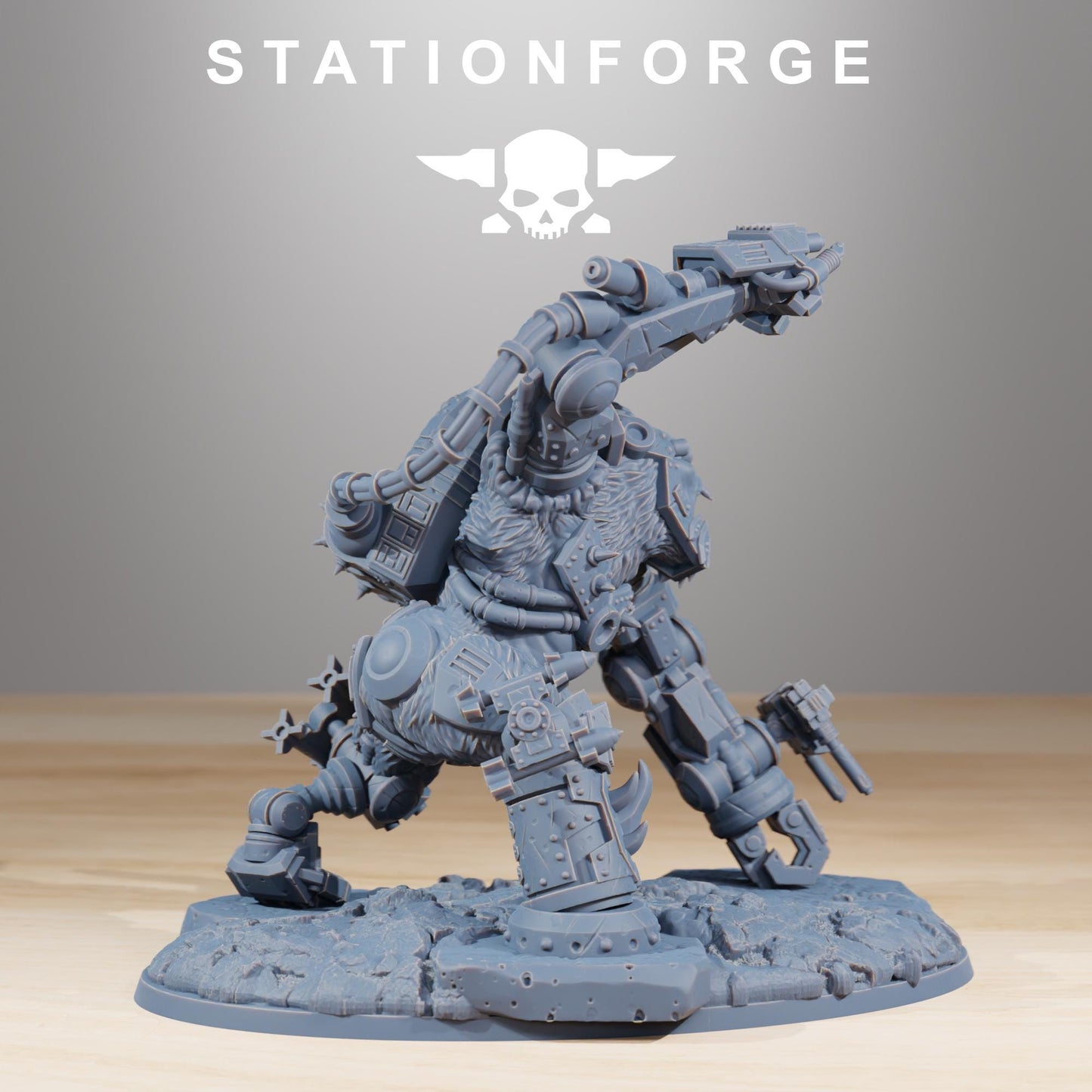 Orkaz Kong, Space-Faring Orkish Menace Sculpted by STATIONFORGE, Grimdark Compatible, Sci-Fi Wargame Scale