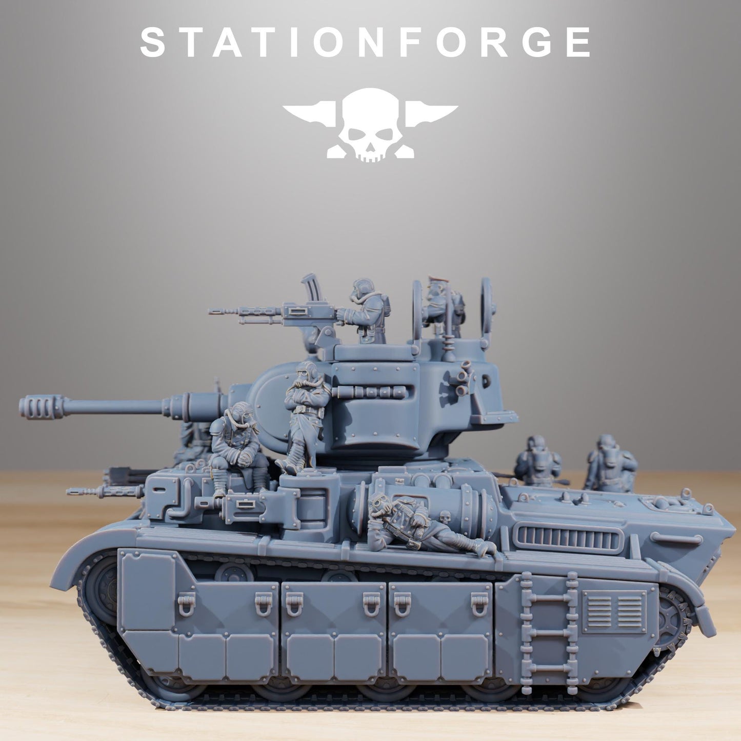 GrimGuard Heavy Battle Tank - GrimGuard Heavy Tank, Sci-Fi Space Guard Soldiers by STATIONFORGE