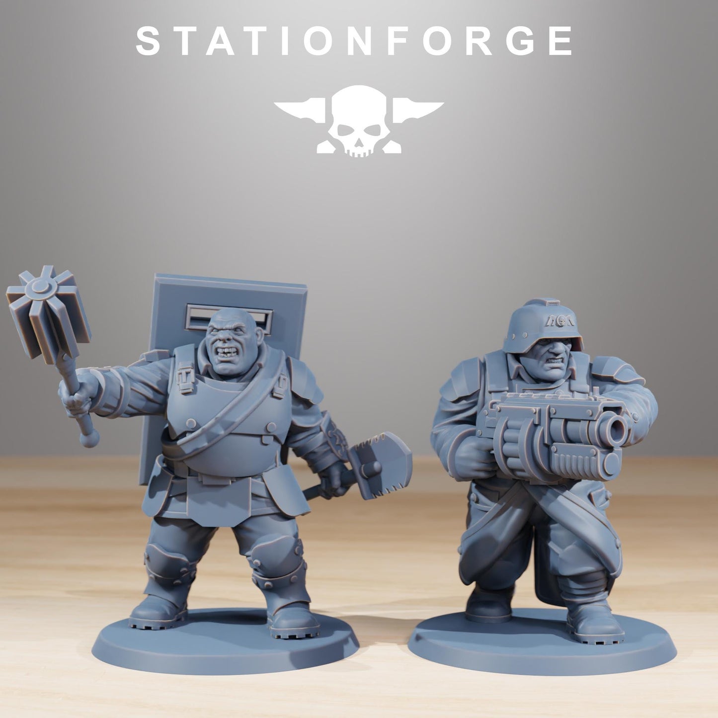 GrimGuard Mutants, Imperial Guard Proxy, Sci-Fi Wargames Miniatures by STATIONFORGE
