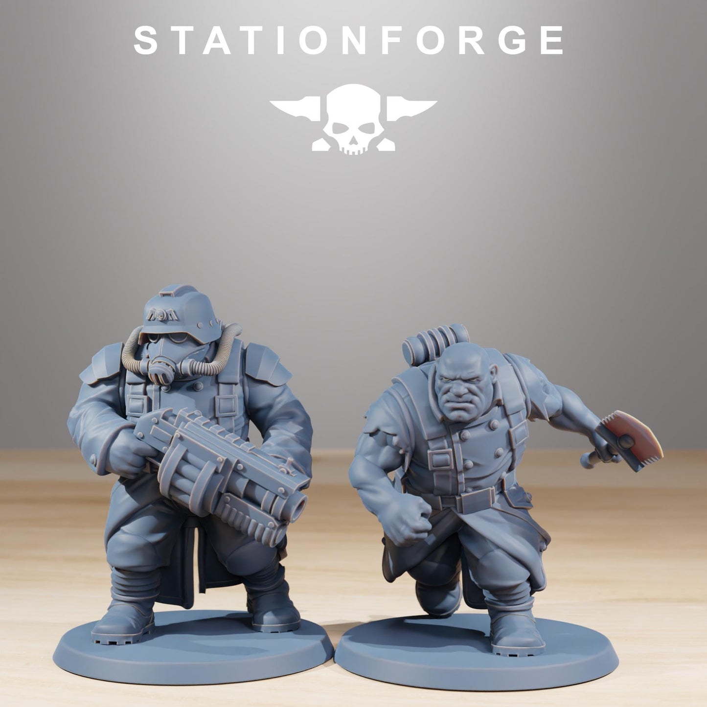 GrimGuard Mutants, Imperial Guard Proxy, Sci-Fi Wargames Miniatures by STATIONFORGE