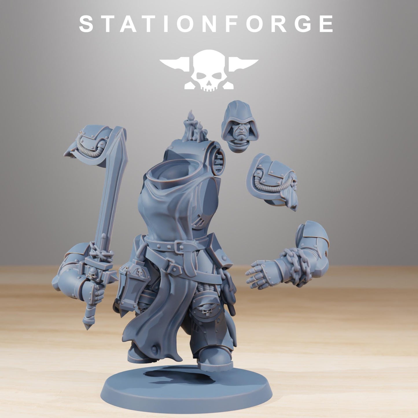 Socratis Crusaders, Modular Sci-Fi Marine warriors by STATIONFORGE, Grimdark Wargames Proxy