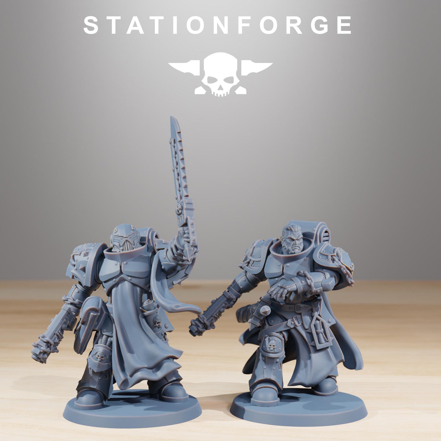 Socratis Crusaders, Modular Sci-Fi Marine warriors by STATIONFORGE, Grimdark Wargames Proxy