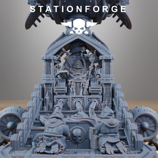 Scavenger Floating Chapel, Space Techno-bots, modular Sci-Fi warriors by STATIONFORGE, Sci-Fi Wargames Cyber-themed Grimdark miniatures