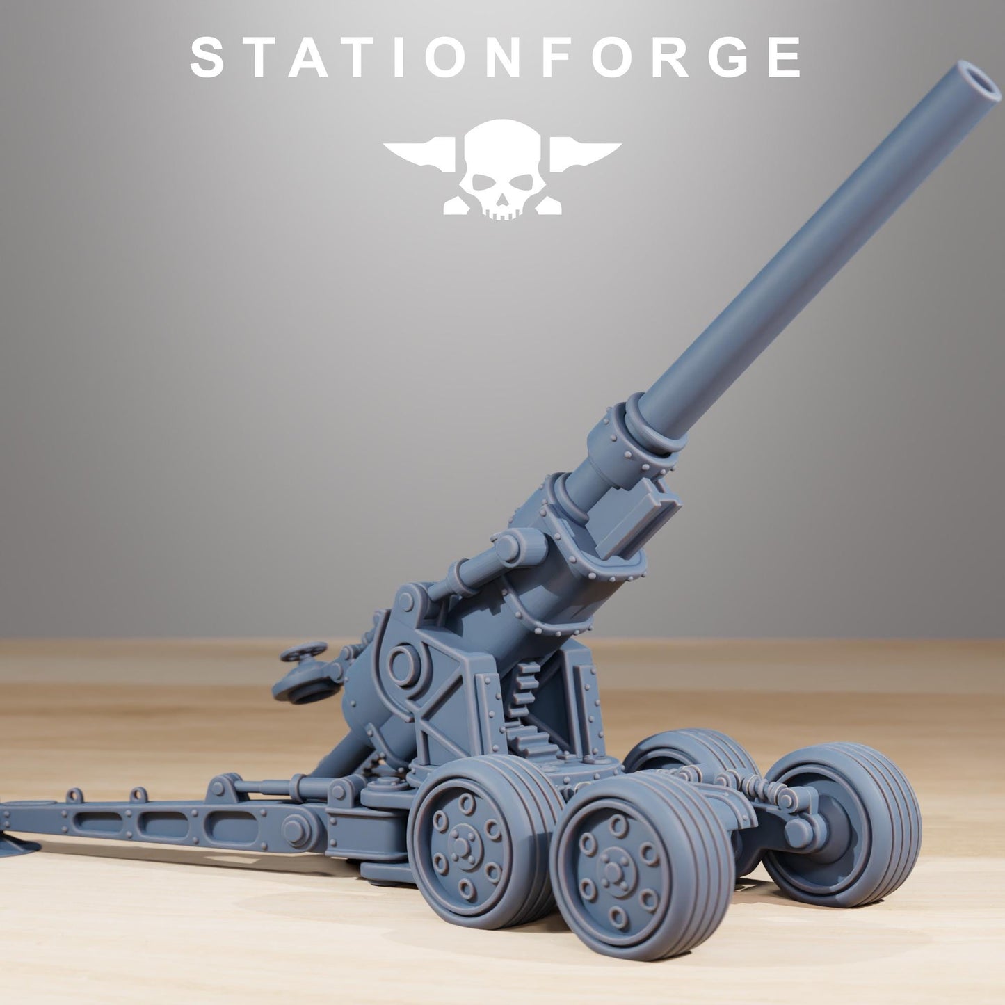 GrimGuard Heavy Artillery, Modular Sci-Fi Artillery by STATIONFORGE, Sci-fi Wargames Proxy, Imperial Guard Army Long Range Artillery Proxy