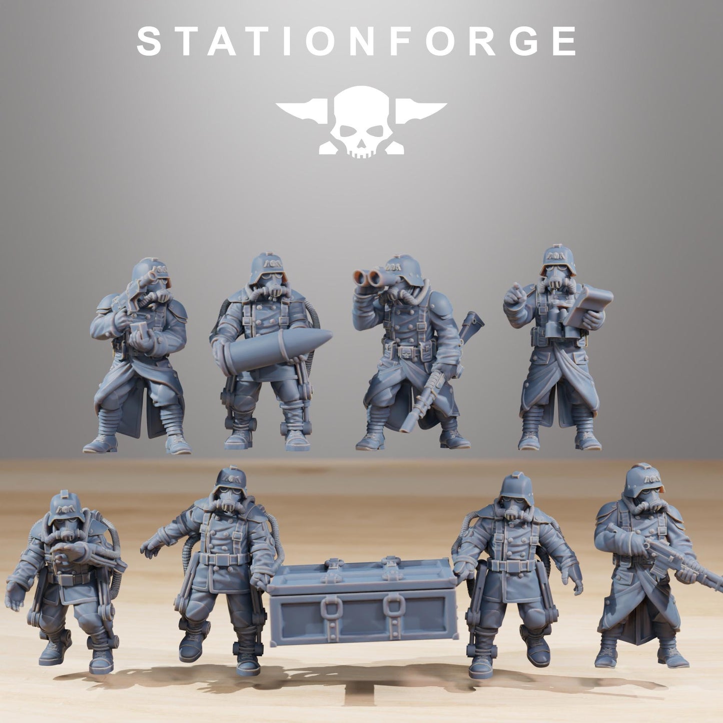 GrimGuard Heavy Artillery, Modular Sci-Fi Artillery by STATIONFORGE, Sci-fi Wargames Proxy, Imperial Guard Army Long Range Artillery Proxy