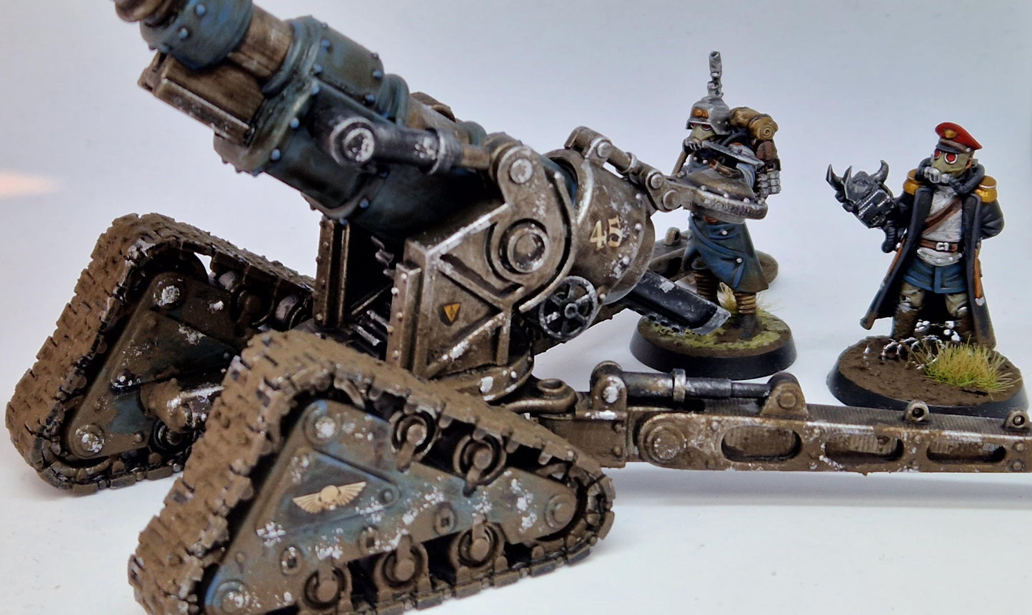 GrimGuard Heavy Artillery, Modular Sci-Fi Artillery by STATIONFORGE, Sci-fi Wargames Proxy, Imperial Guard Army Long Range Artillery Proxy