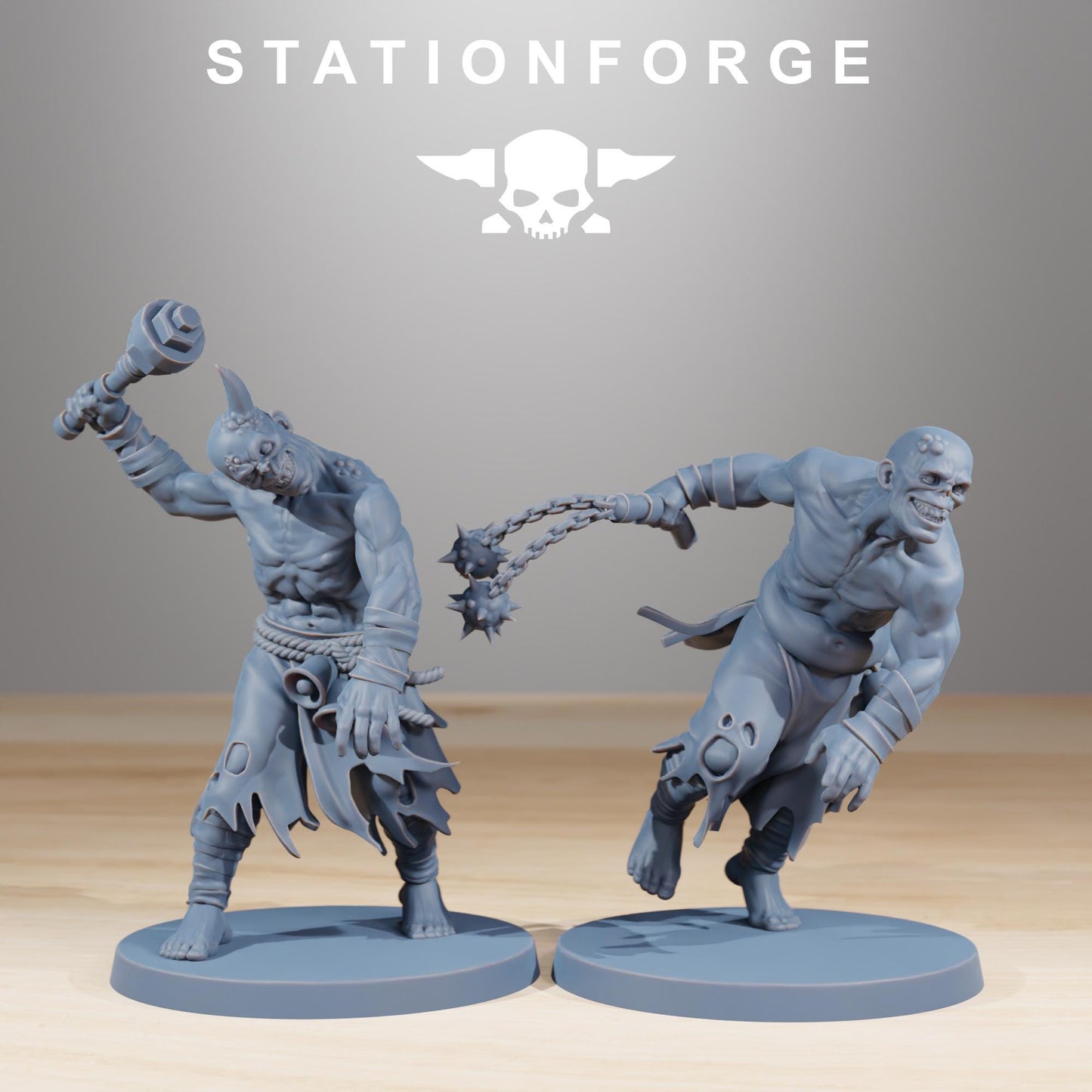 Corrupted Guard Walkers, Chaos Worshipper Sci-Fi Wargames Miniatures by STATIONFORGE, Corrupted Imperial Guard