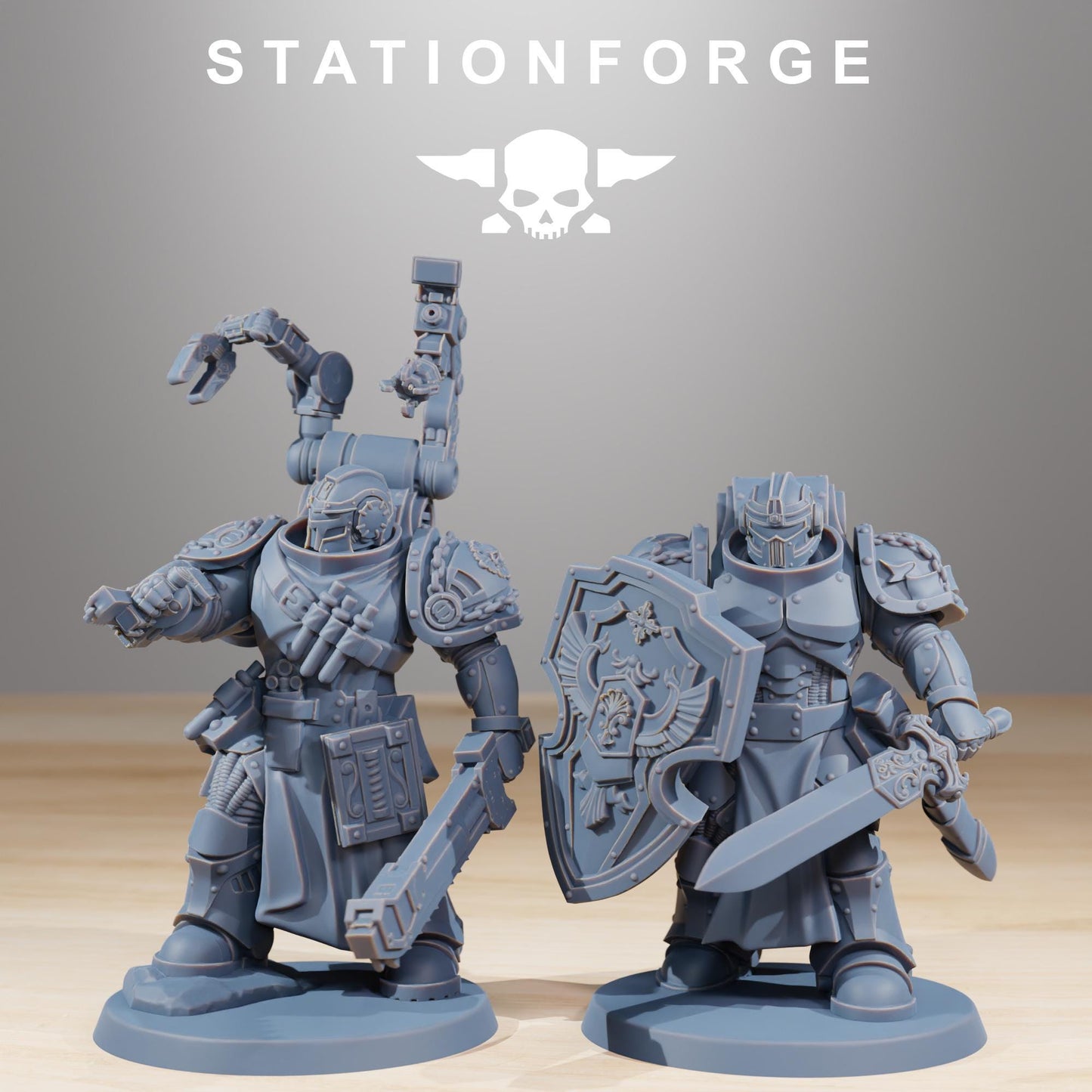 Socratis Reinforcers, Modular Sci-Fi Marine warriors by STATIONFORGE, Grimdark Wargames Proxy
