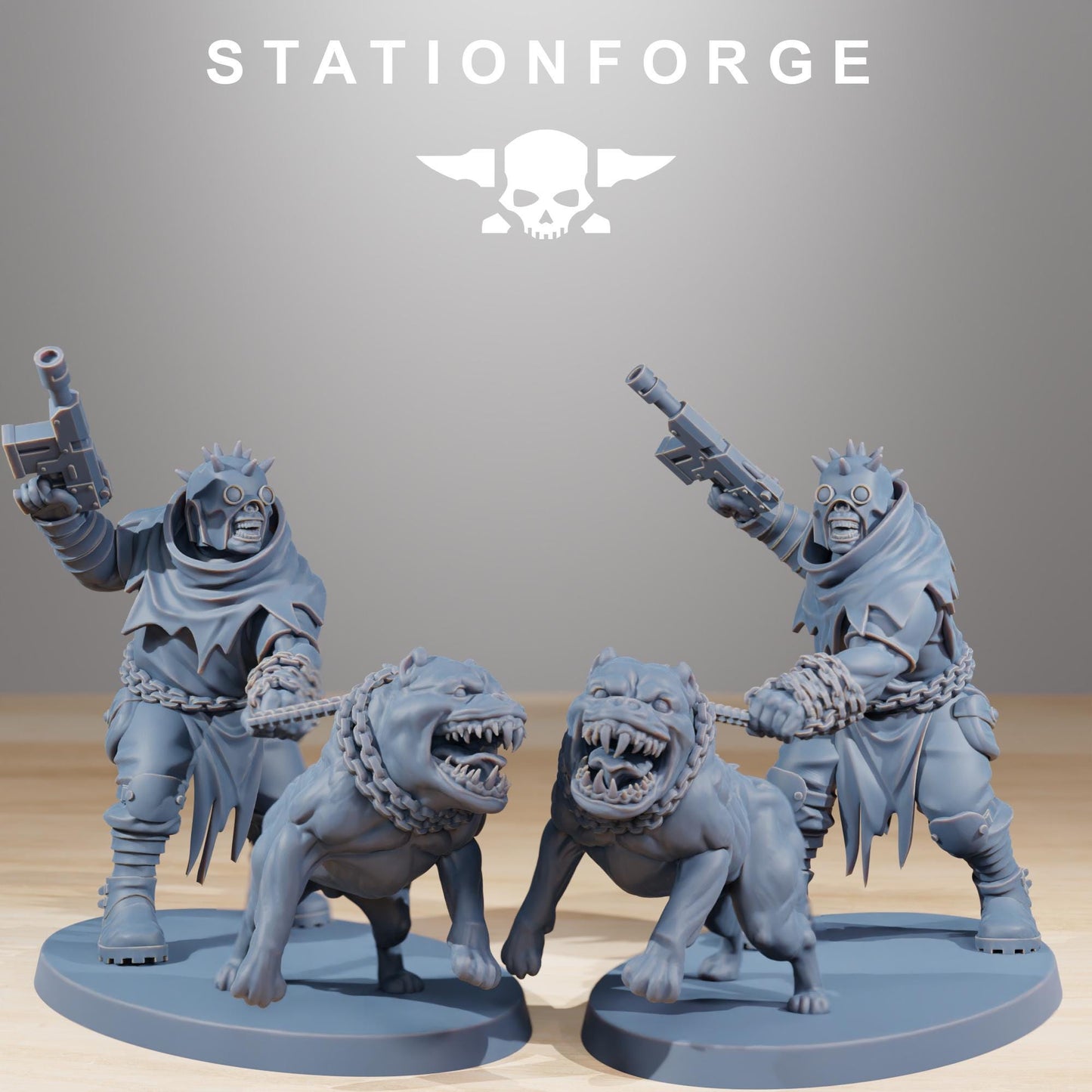 Corrupted Guard Nomads, Chaos Worshipper Sci-Fi Wargames Miniatures by STATIONFORGE, Corrupted Imperial Guard
