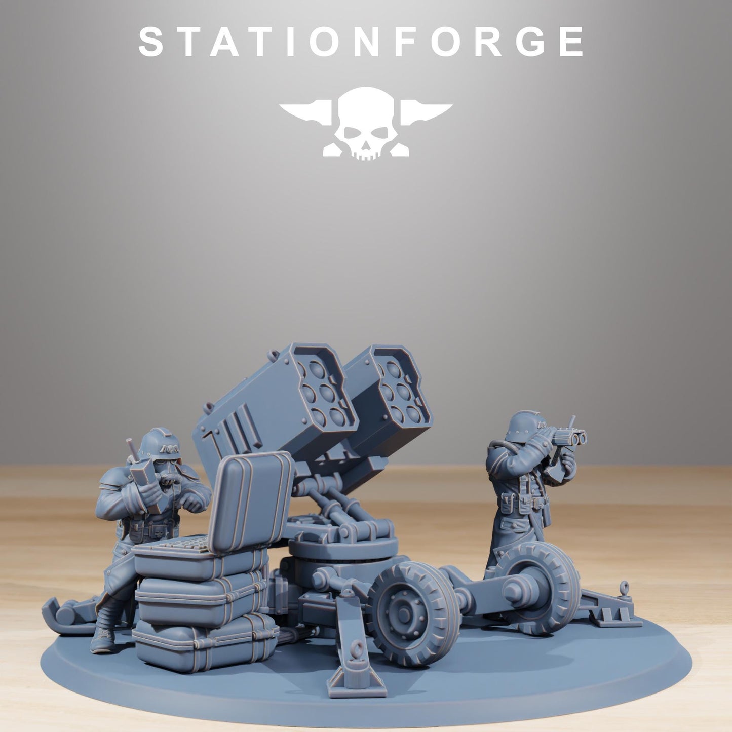 GrimGuard Battle Weapons, Heavy Weapons Team,  Imperial Guard Miniatures by STATIONFORGE