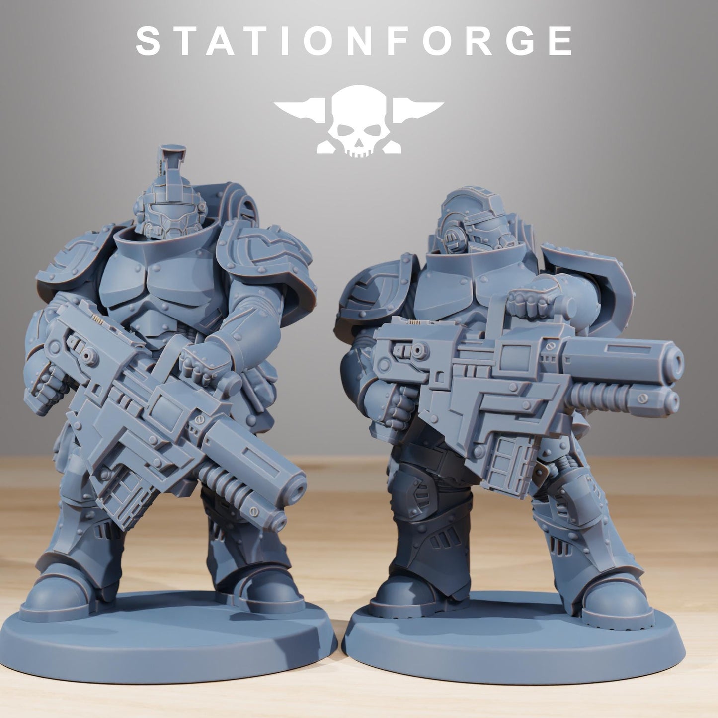 Socratis Knights, Modular Sci-Fi Marine warriors by STATIONFORGE, Grimdark Wargames Proxy