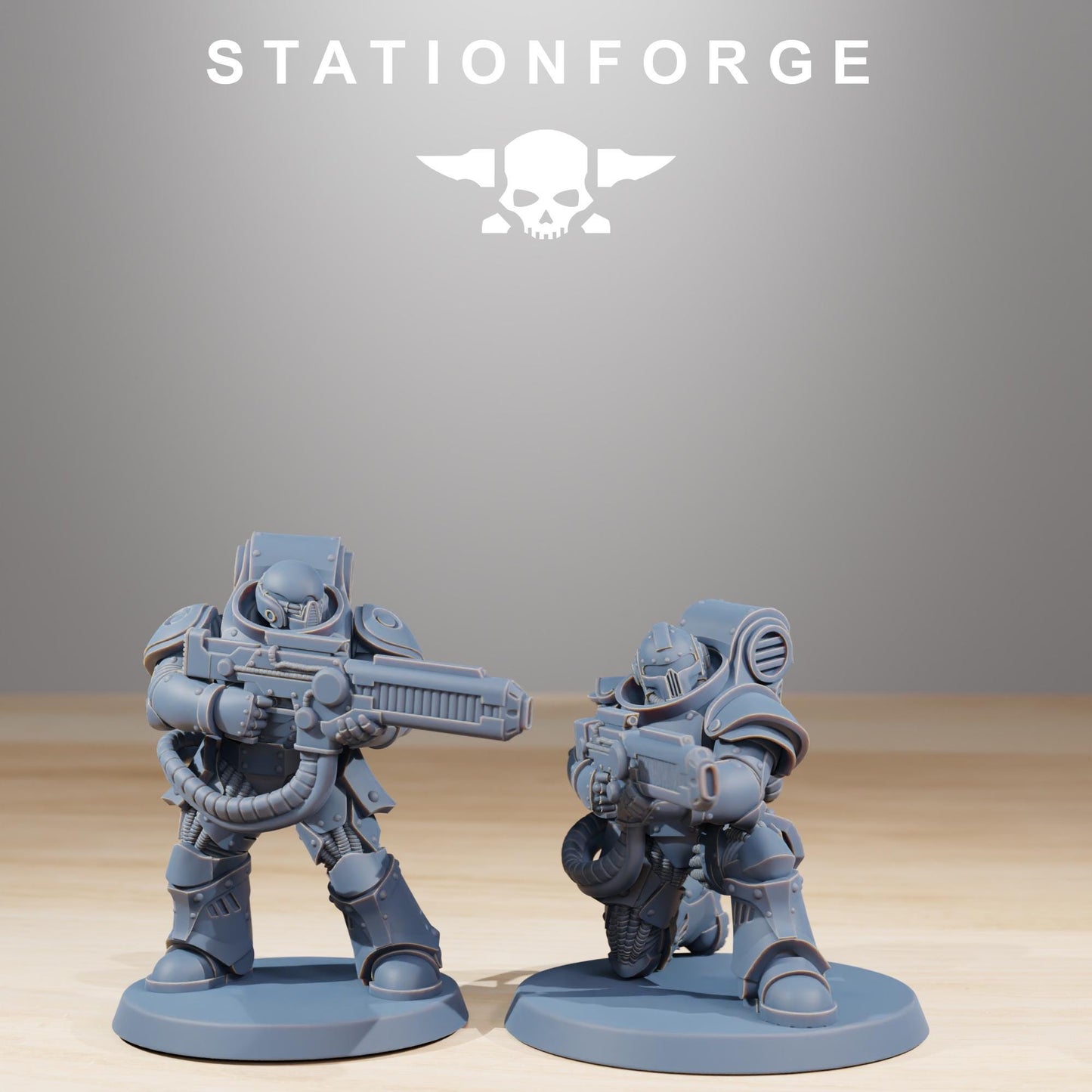 Socratis Exterminators, Modular Sci-Fi Marine warriors by STATIONFORGE, Grimdark Wargames Proxy