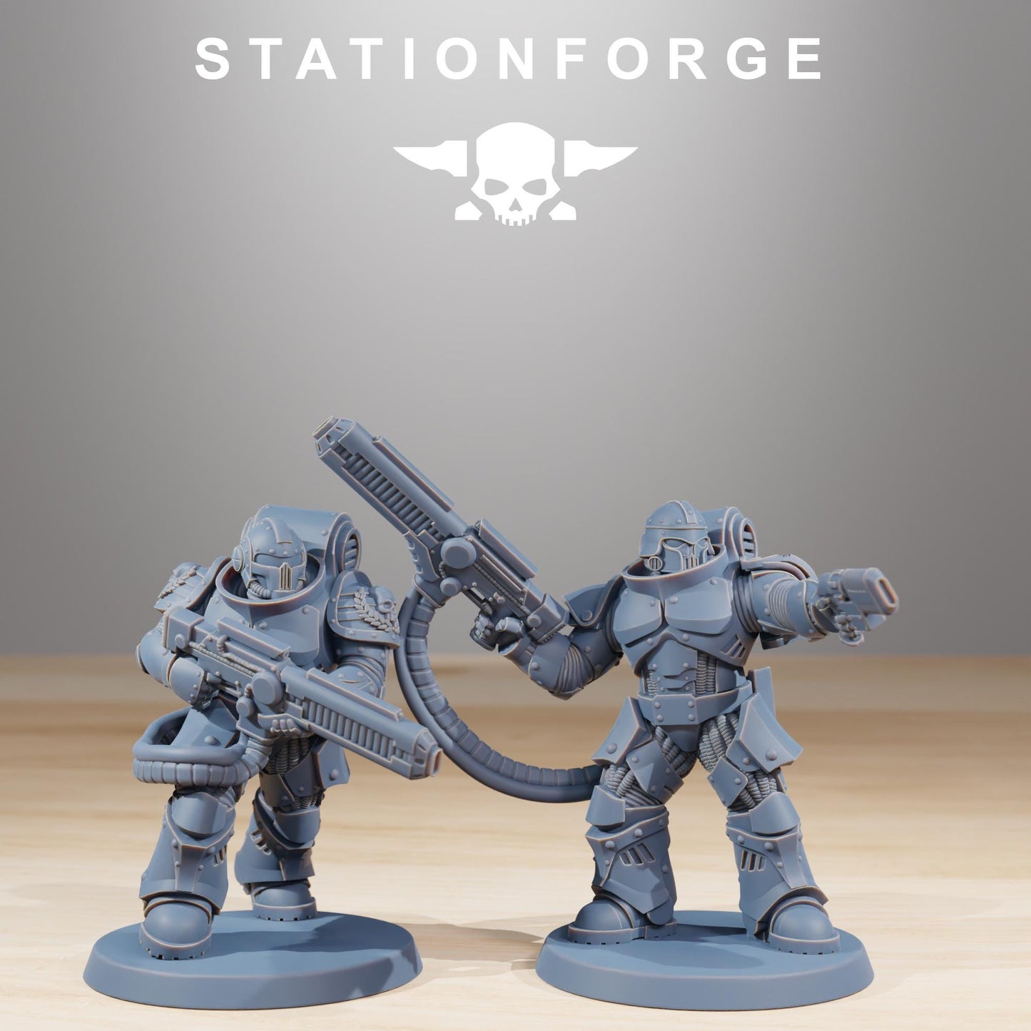 Socratis Exterminators, Modular Sci-Fi Marine warriors by STATIONFORGE, Grimdark Wargames Proxy