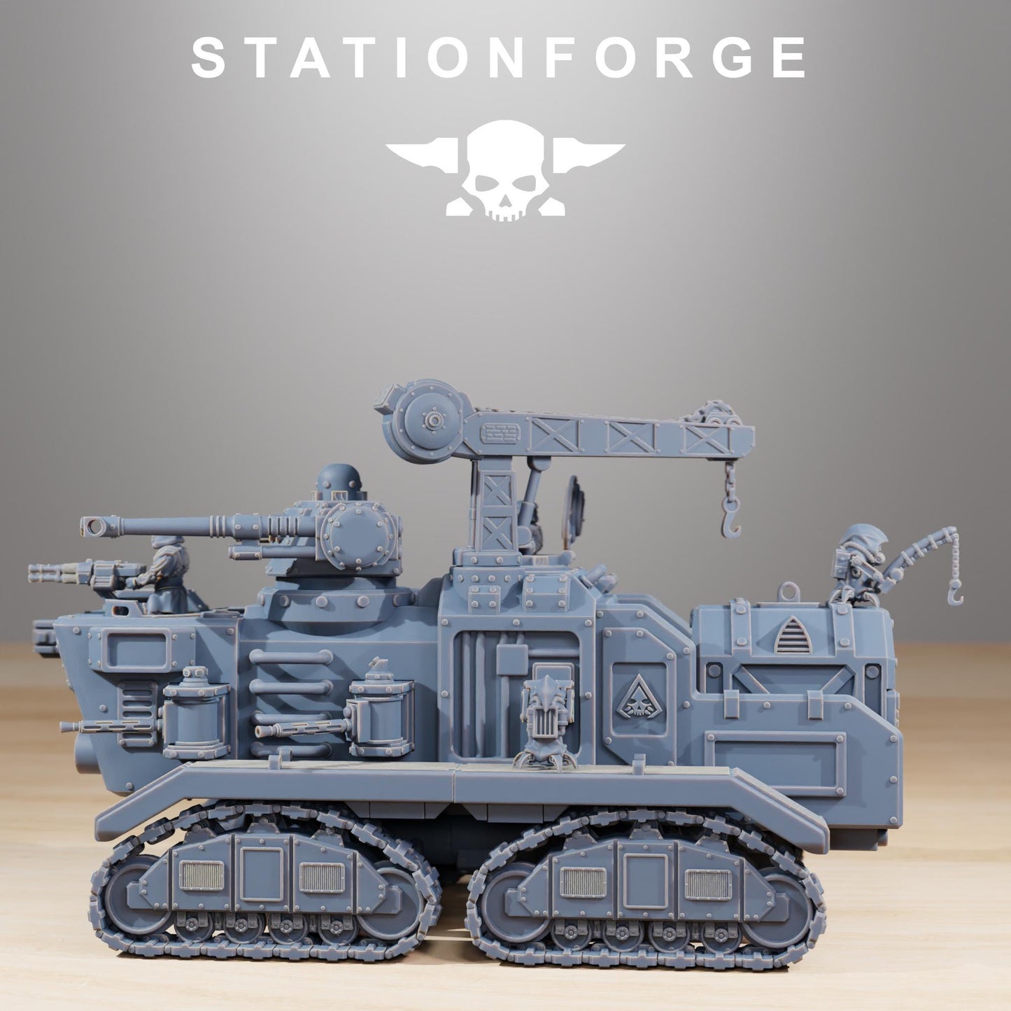 Scavenger Prospector, Space Techno-bots, modular Sci-Fi warriors by STATIONFORGE, Sci-Fi Wargames Cyber-themed Grimdark miniatures