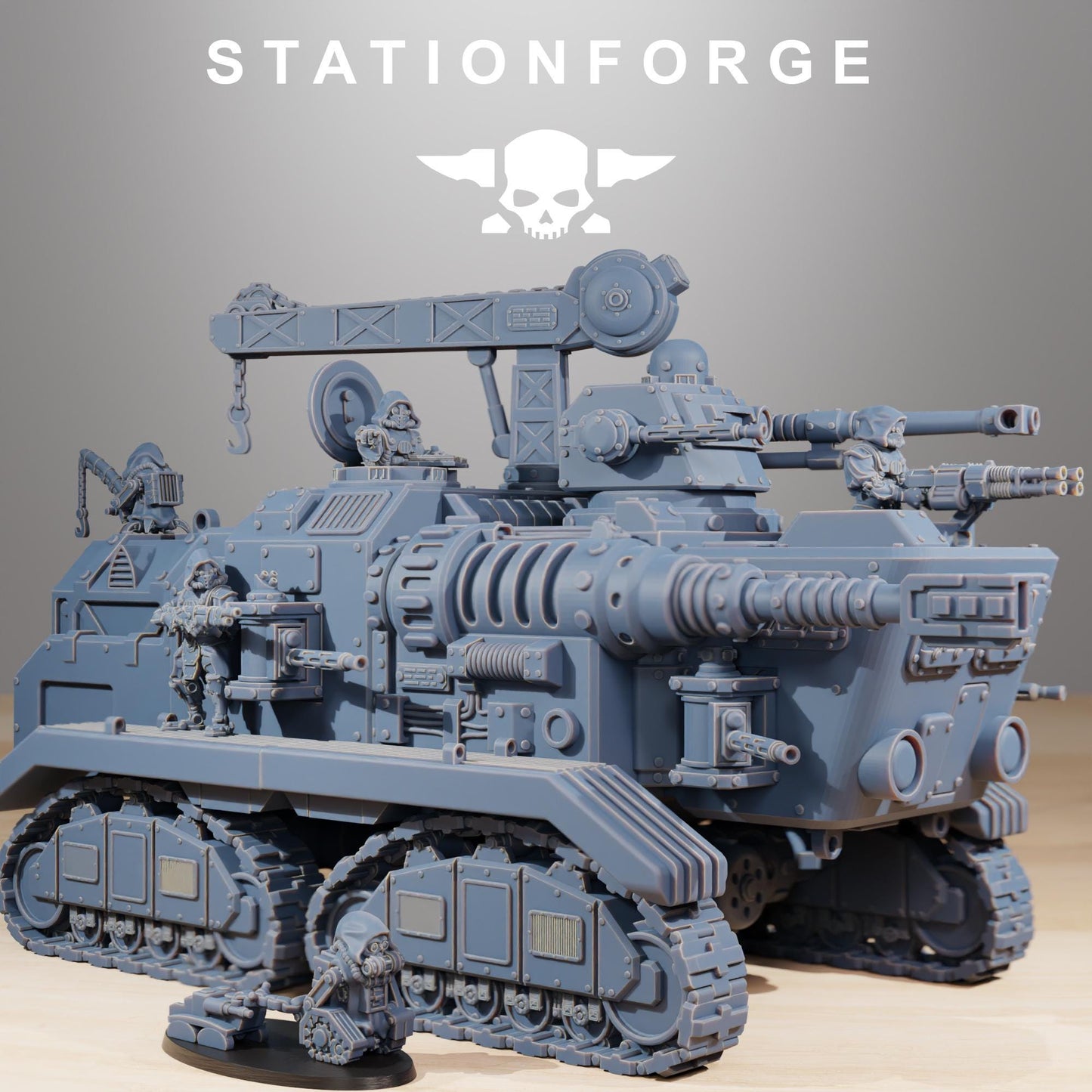 Scavenger Prospector, Space Techno-bots, modular Sci-Fi warriors by STATIONFORGE, Sci-Fi Wargames Cyber-themed Grimdark miniatures