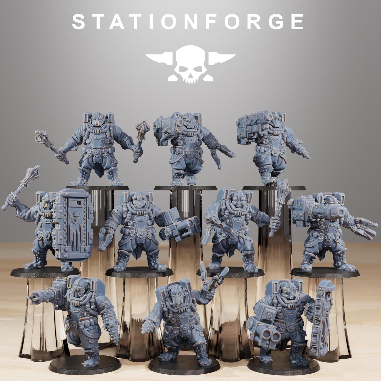 Frontliners Heavy Support, Imperial Guard Proxy, Sci-Fi Wargames Miniatures by STATIONFORGE