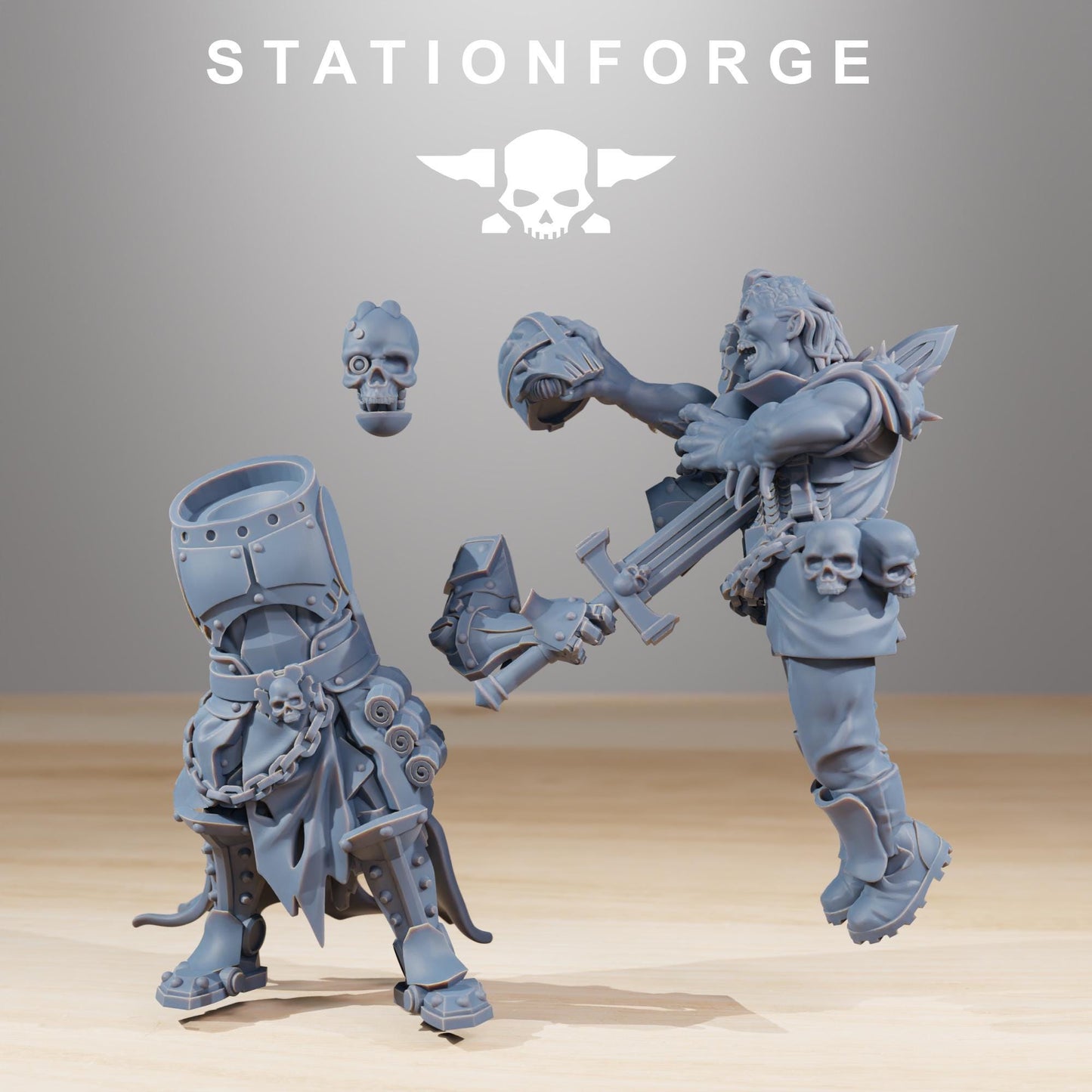 Pythonicus Exterminator, Space Techno-bots, modular Sci-Fi warriors by STATIONFORGE, Sci-Fi Wargames Cyber-themed Grimdark miniatures