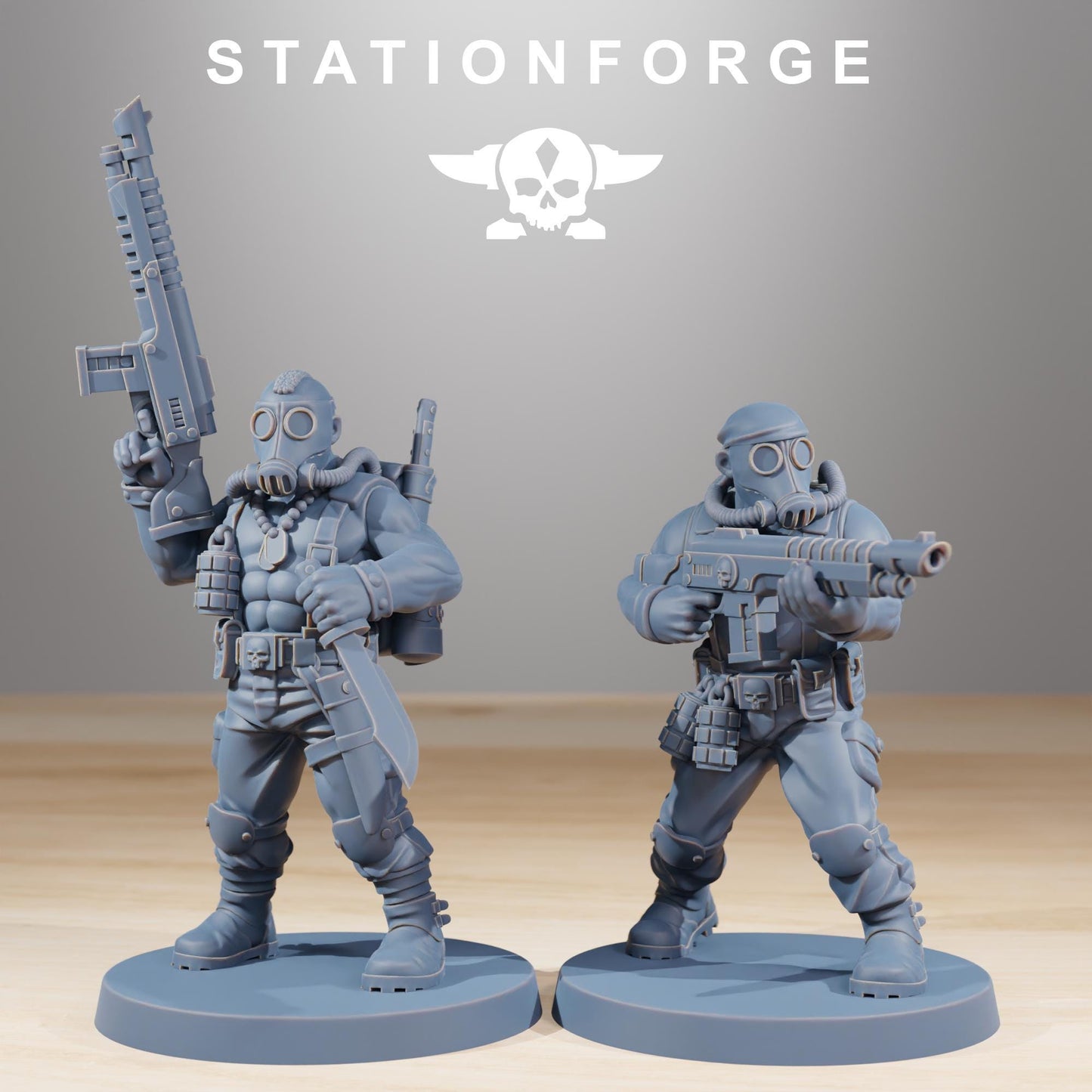 GrimGuard Jungle Fighters, Death Korps Proxy, Sci-Fi Wargames Miniatures by STATIONFORGE